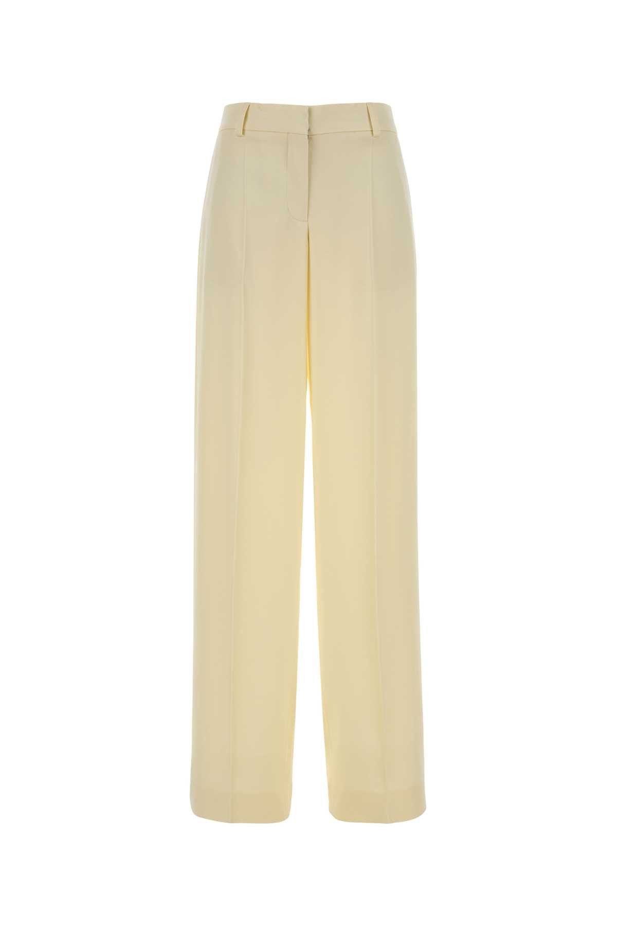 Stella McCartney Pastel Yellow Satin Wide-Leg Pant Size 27" / US 4 / IT 40 - 1 Thumbnail