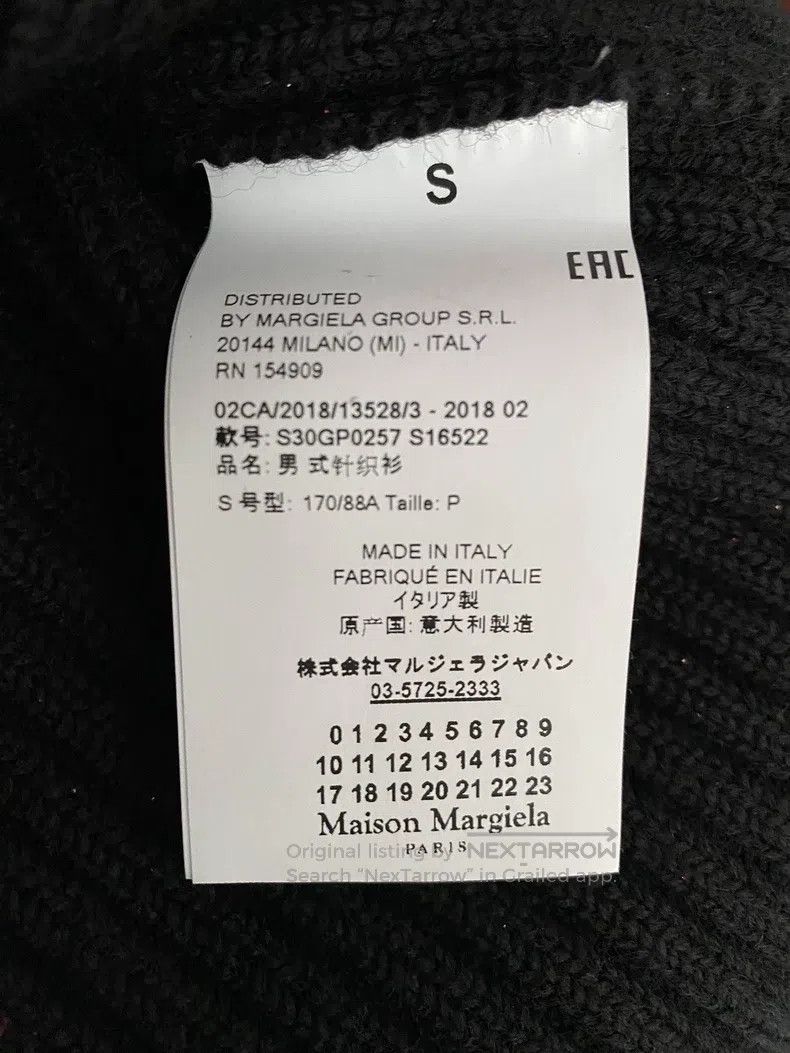 Maison Margiela Maison Margiela Knitted sweater with red brushed glue Size US S / EU 44-46 / 1 - 4 Thumbnail