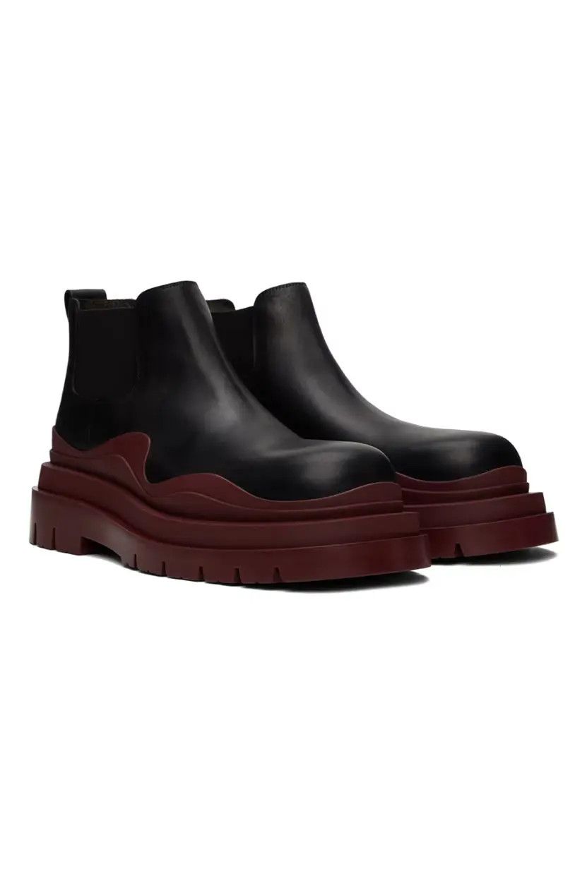 Bottega Veneta o1n1vont0125 Tire Ankle Chelsea Boots in Black Size US 11.5 / EU 44-45 - 4 Thumbnail