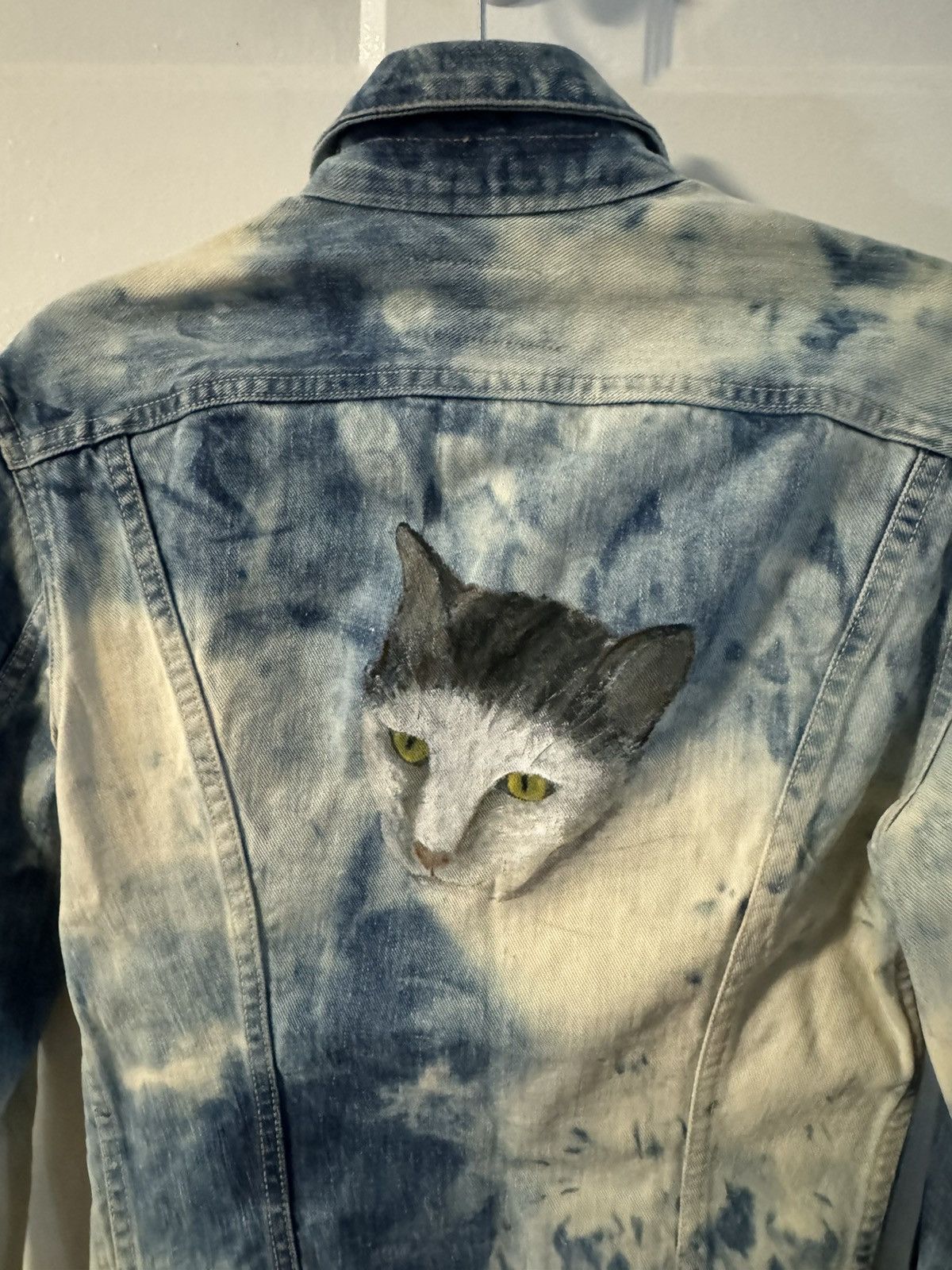 Wrangler 50s WRANGLER BLUE BELL DENIM JACKET Tie Dyed HandPainted Cat Size S / US 4 / IT 40 - 13 Thumbnail