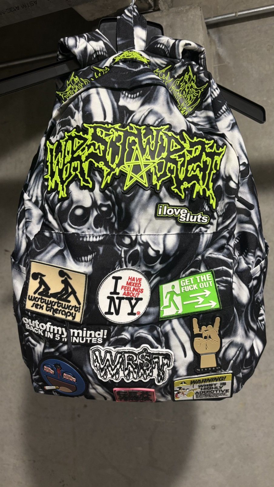Other Wrstwrstwrst Skull Patches Backpack Size ONE SIZE - 2 Thumbnail