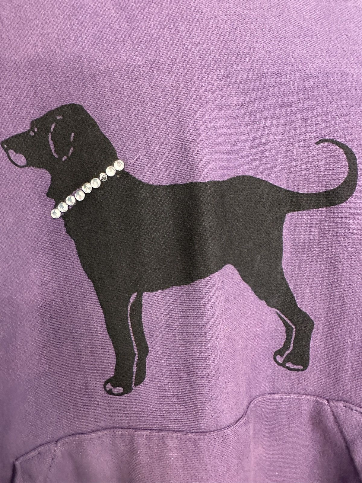 Other Black dog rhinestone hoodie Size US S / EU 44-46 / 1 - 2 Thumbnail
