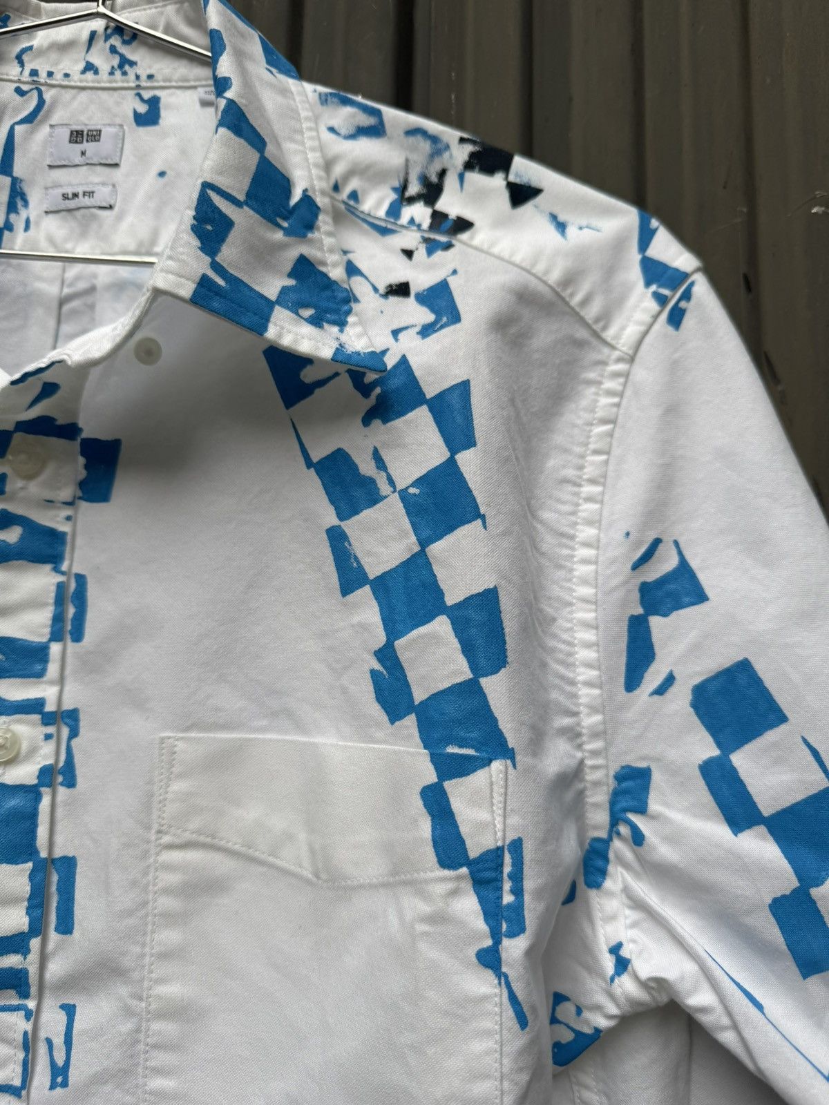 Vintage Hand Printed Check Shirt — Blue & Black Size US S / EU 44-46 / 1 - 6 Thumbnail
