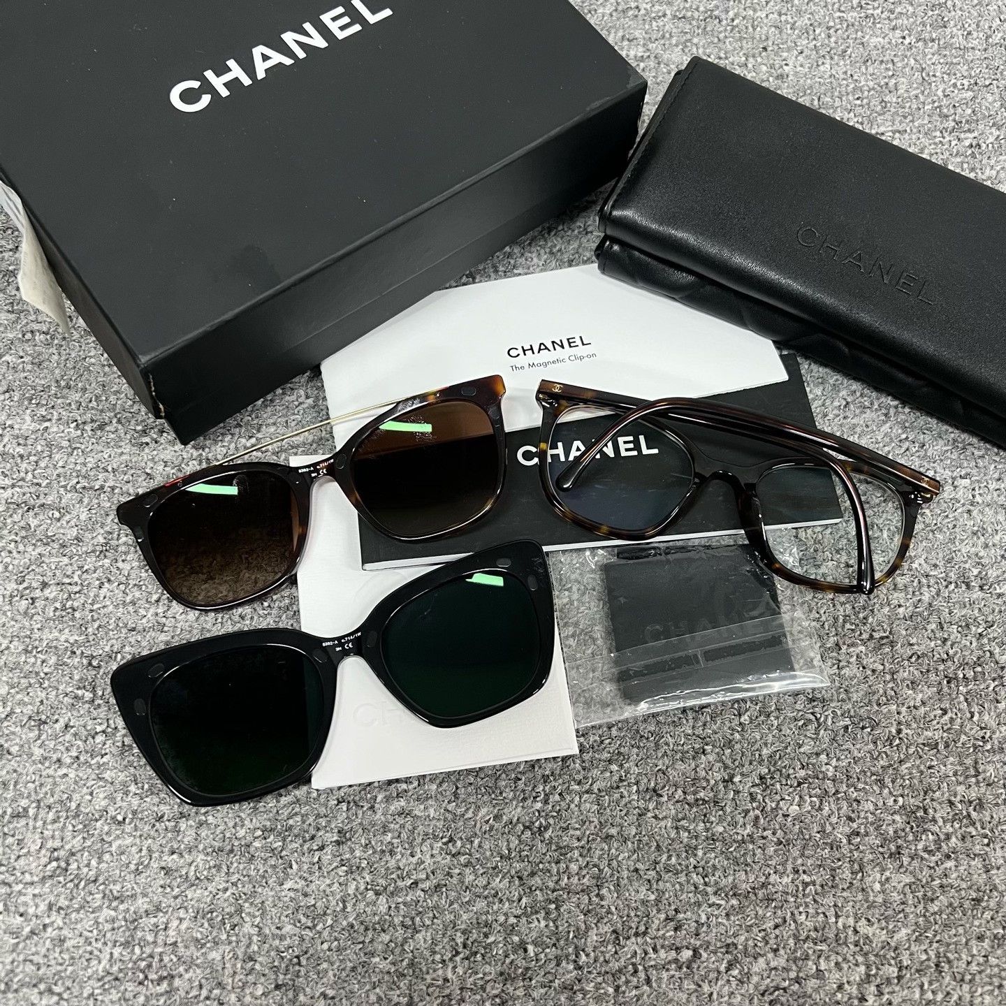 Chanel Chanel Tortoiseshell Glasses with Clip-On Size ONE SIZE - 1 Thumbnail