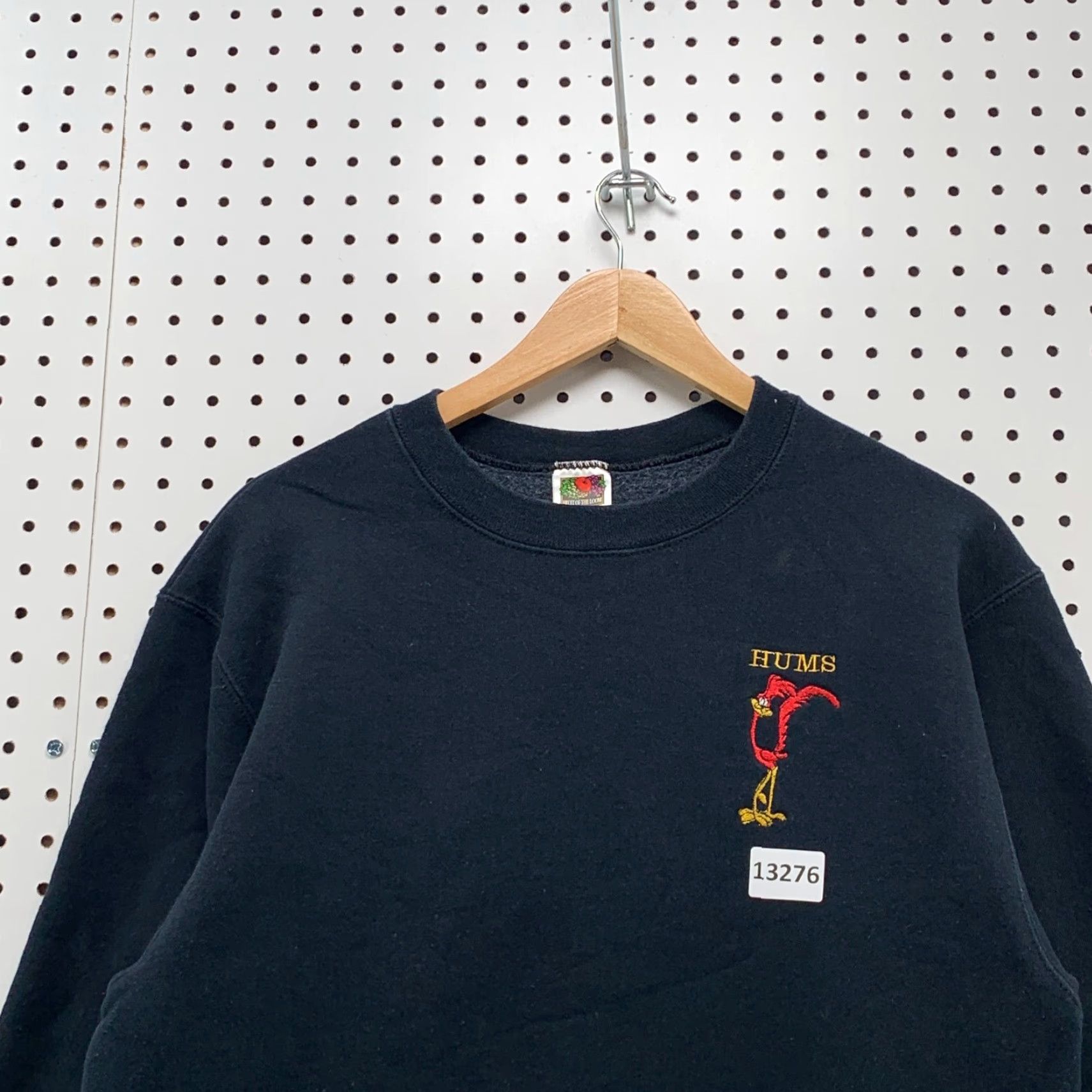 Fruit Of The Loom VINTAGE Road Runner Black Mens Long Sleeve Crewneck Sweater Size M Hums Size US XL / EU 56 / 4 - 6 Thumbnail