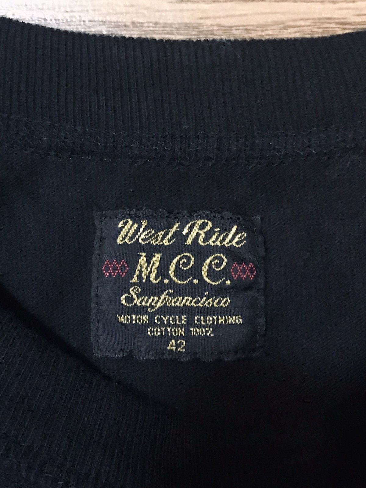 WEST RIDE West Ride MCC Black Heavy Loopwheel Cotton T-shirt L/XL 42 Size US L / EU 52-54 / 3 - 3 Thumbnail