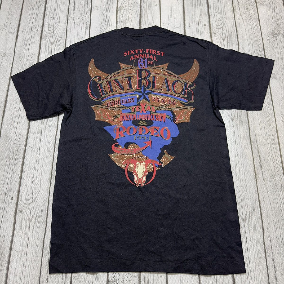 Band Tees × Giant × Vintage Vintage Clint Black tee Size US L / EU 52-54 / 3 - 2 Thumbnail