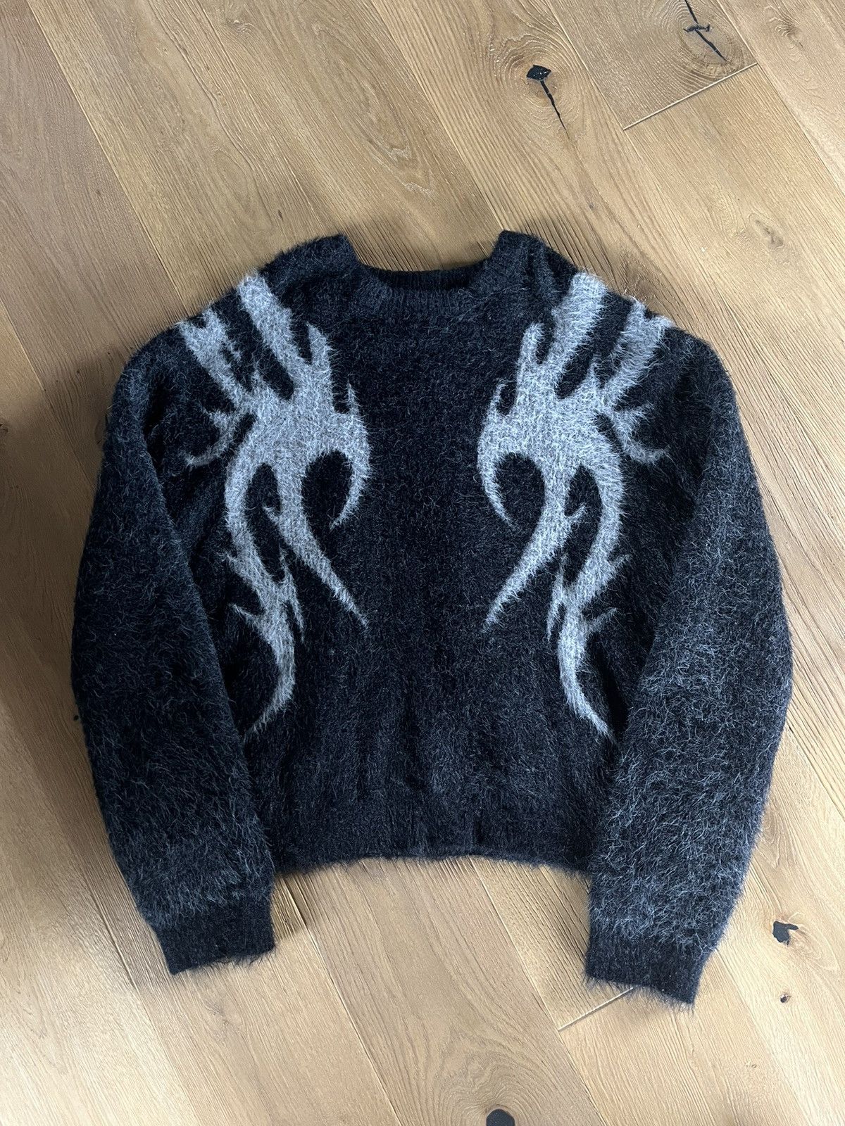 image of Society De Nobodies Tribal Knit Sweater in Black, Men's (Size Medium)