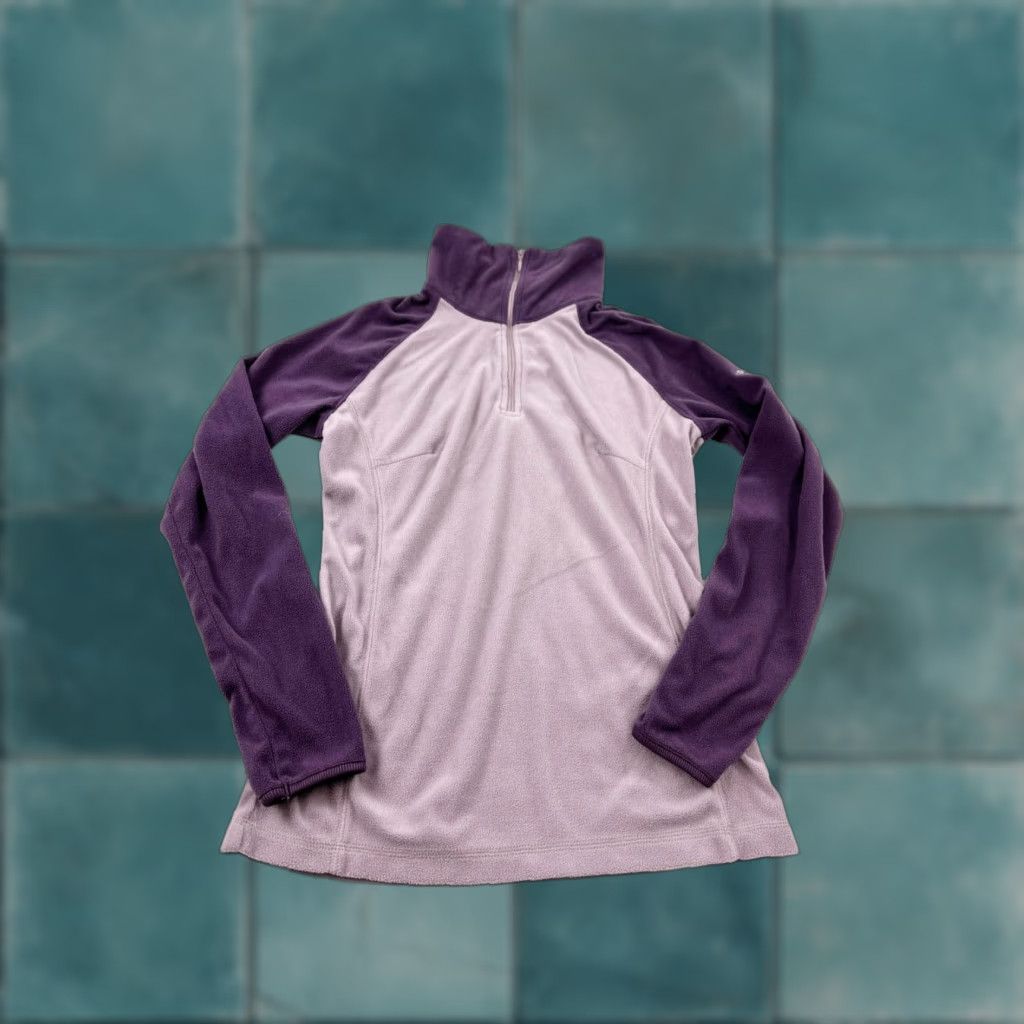 Vintage Columbia Sweatshirt Womens Small Purple Fleece 1/4 Zip Athletic Gym Sportswear Size S / US 4 / IT 40 - 1 Thumbnail