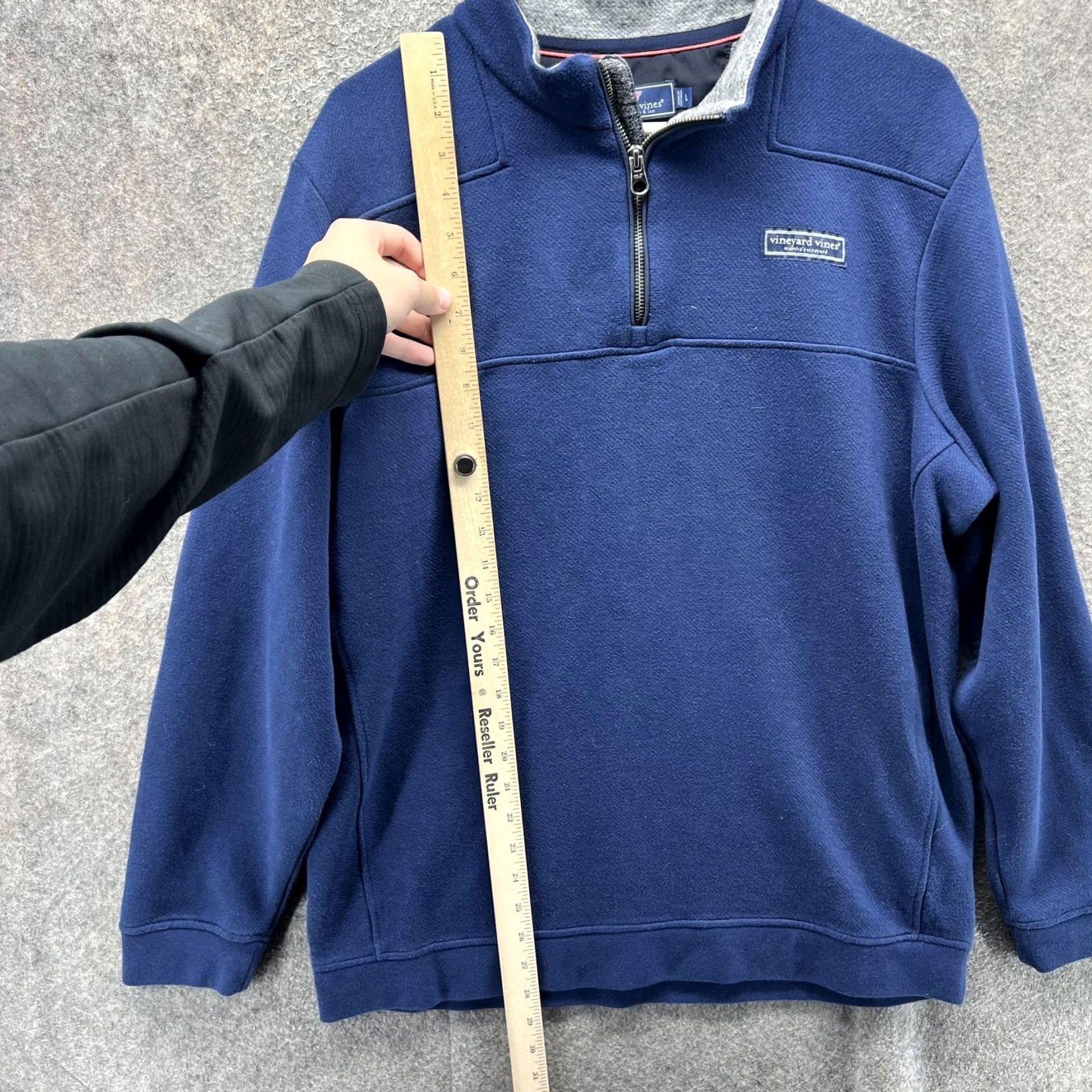 Vineyard Vines VINEYARD VINES Shep Shirt Sweatshirt Mens L Blue Quarter Zip Pullover Fleece Shirt Pullover with Pockets Linen/Logo? Size US L / EU 52-54 / 3 - 7 Thumbnail
