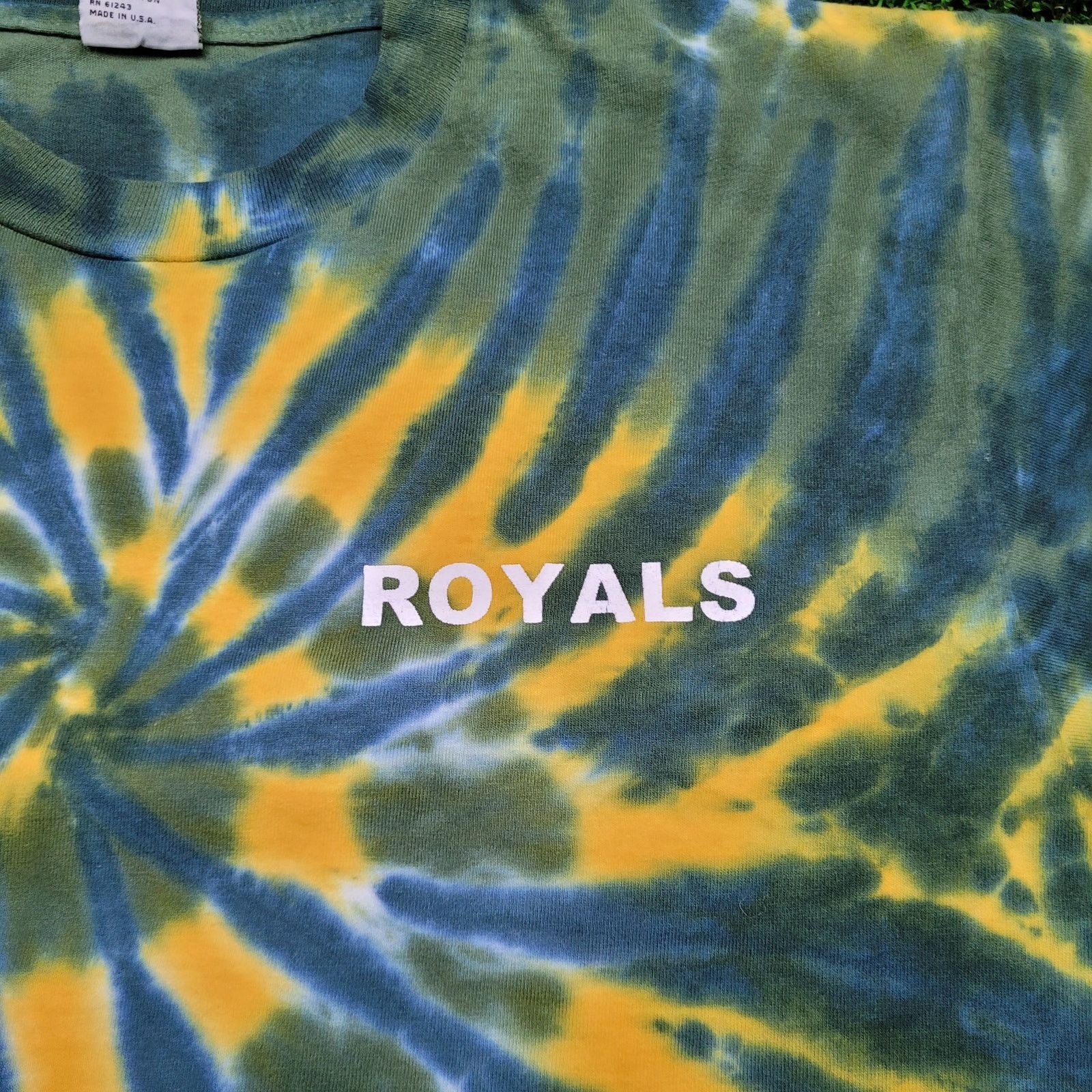 Vintage VTG 90s Spiral Tie-Dye Royals Shirt Large Single Stitch USA Size US L / EU 52-54 / 3 - 2 Thumbnail