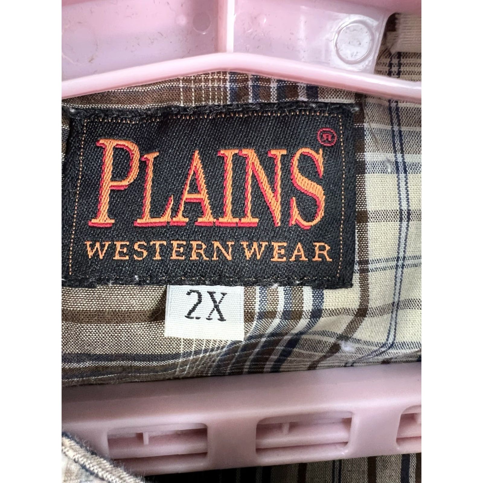 Vintage Plains Western Wear Plaid Snap Shirt Mens 2XL Brown Long Sleeve Casual Size US XXL / EU 58 / 5 - 5 Thumbnail