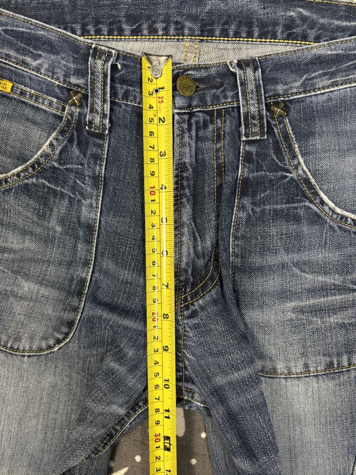 Lee Vintage Lee Riders Twisted Leg Flare Distressed Jeans Size US 32 / EU 48 - 16 Thumbnail