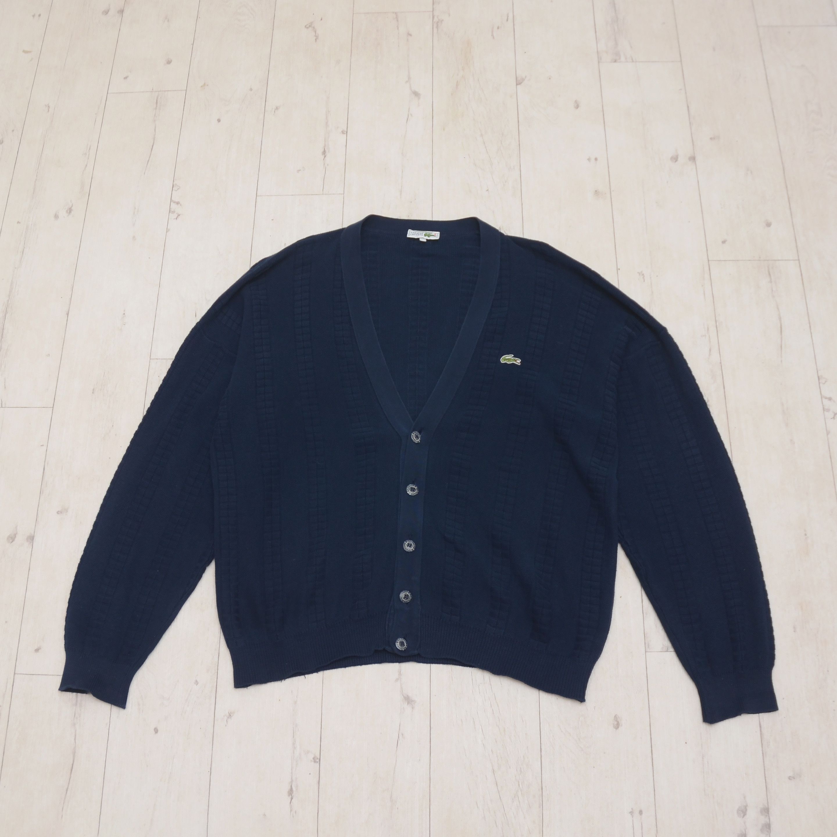 Lacoste 🔥90's Lacoste Cardigan Y2L Knit Retro Boxy Sweater Vintage Size US XL / EU 56 / 4 - 3 Thumbnail
