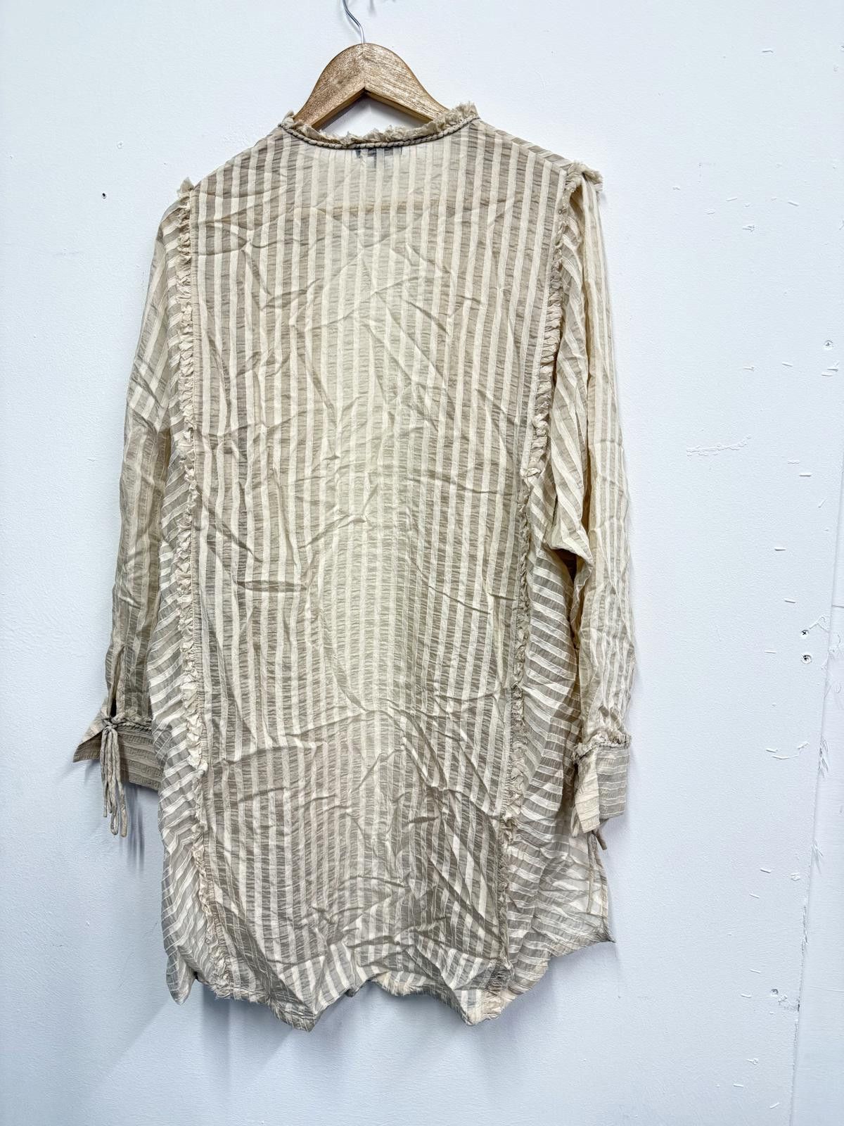 Massimo Dutti Massimo Dutti Women's Long Sleeve Striped Shirt Size ONE SIZE - 3 Thumbnail
