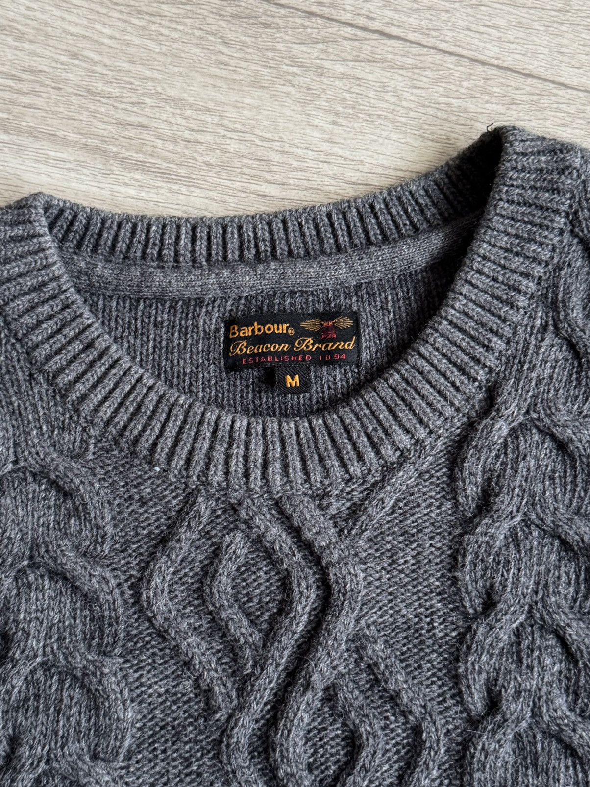 Barbour 🔷Vintage Barbour Cable Knitted Sweater 90s🔷 Size US M / EU 48-50 / 2 - 4 Thumbnail