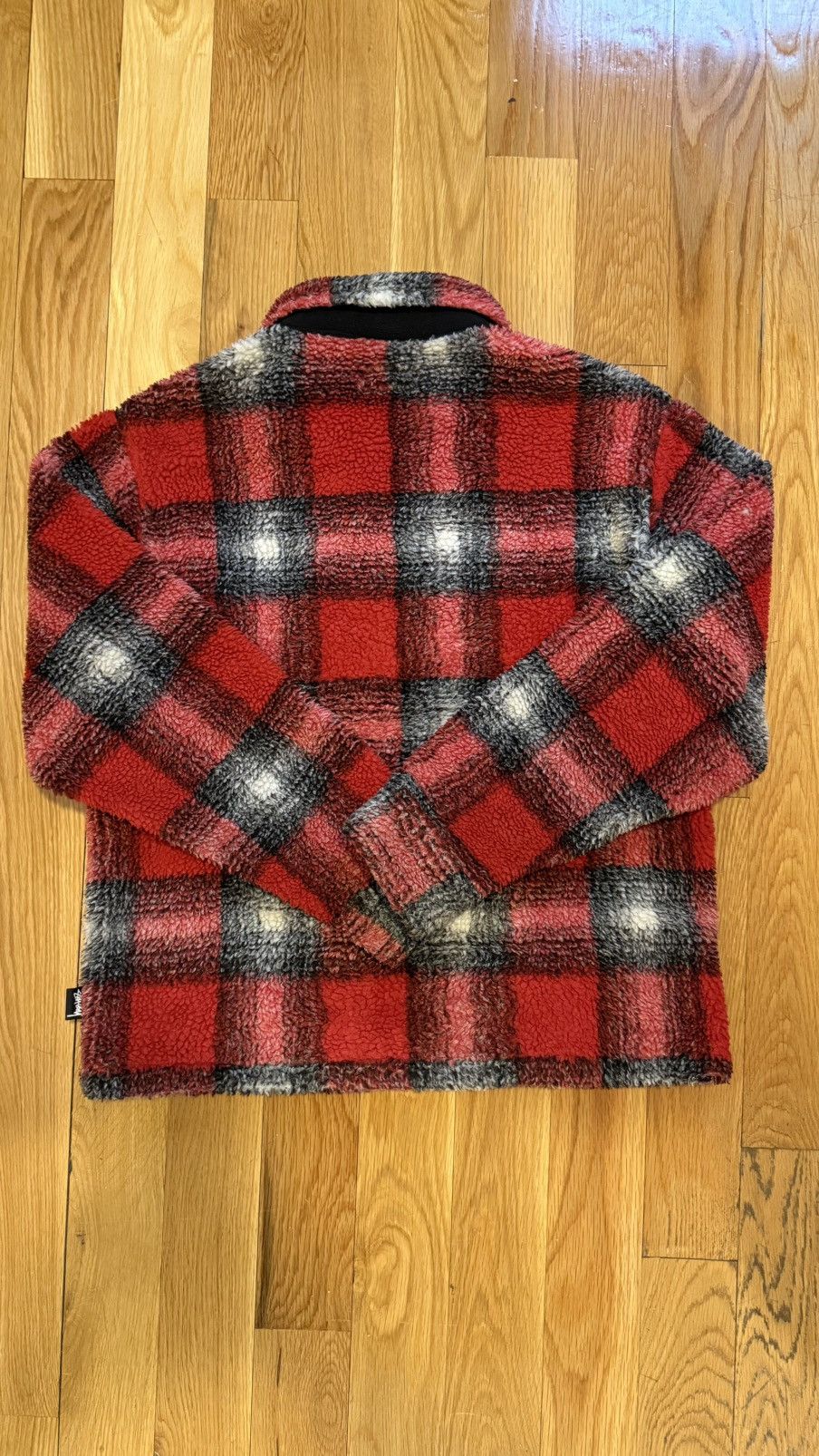 Stussy Shadow Plaid Sherpa Zip Shirt Size US S / EU 44-46 / 1 - 3 Thumbnail
