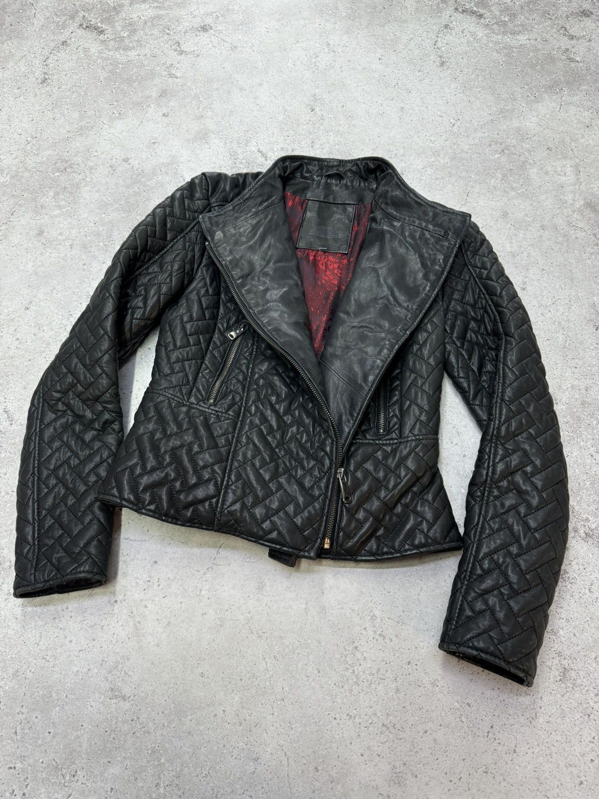 Japanese Brand Vintage Asymmetric Soft Real Leather 3D Jacket Size US S / EU 44-46 / 1 - 6 Thumbnail