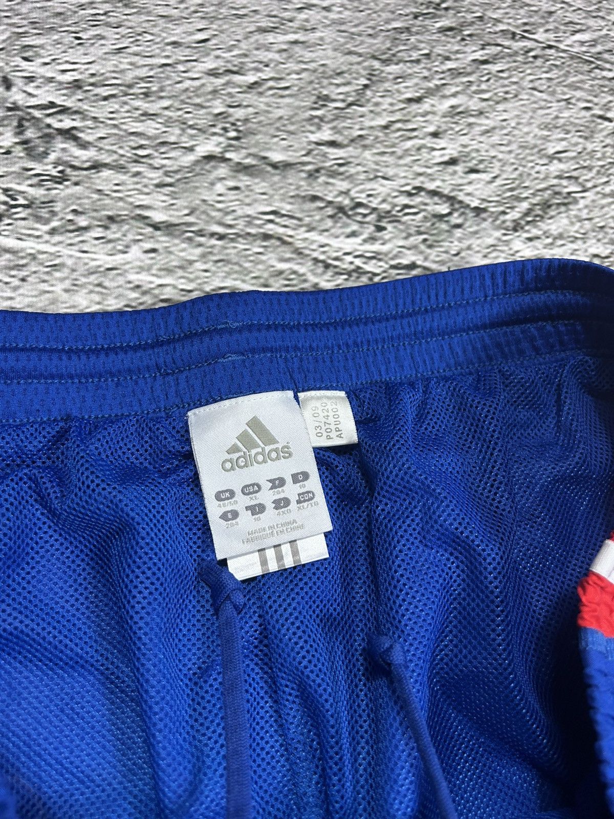 Adidas × Vintage Adidas vintage blue red nylon track pants baggy 2000s Size US 34 / EU 50 - 5 Thumbnail