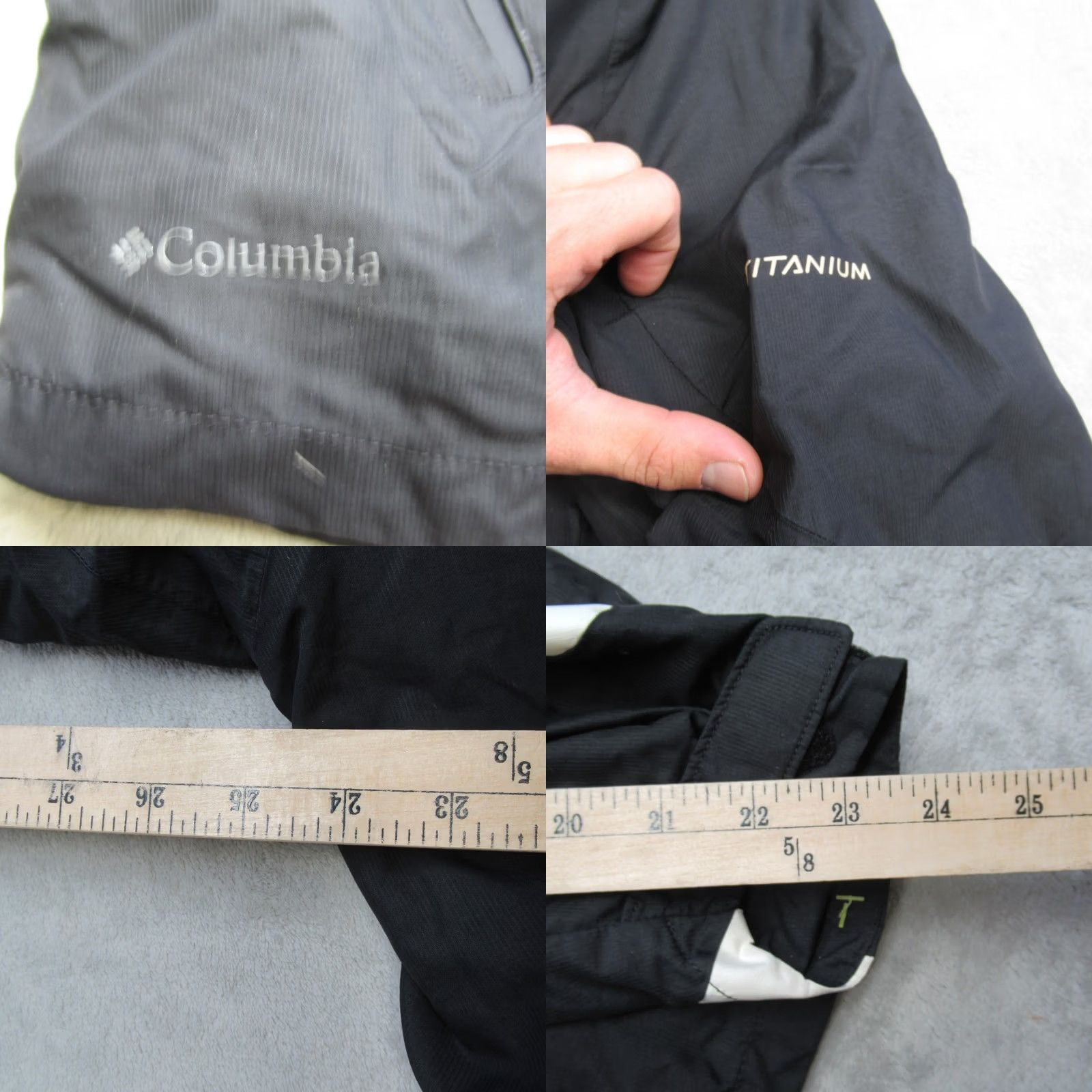 Vintage Columbia Jacket Womens Medium Black Titanium Hooded Pockets Full Zip 3in1 SHELL Size M / US 6-8 / IT 42-44 - 8 Thumbnail
