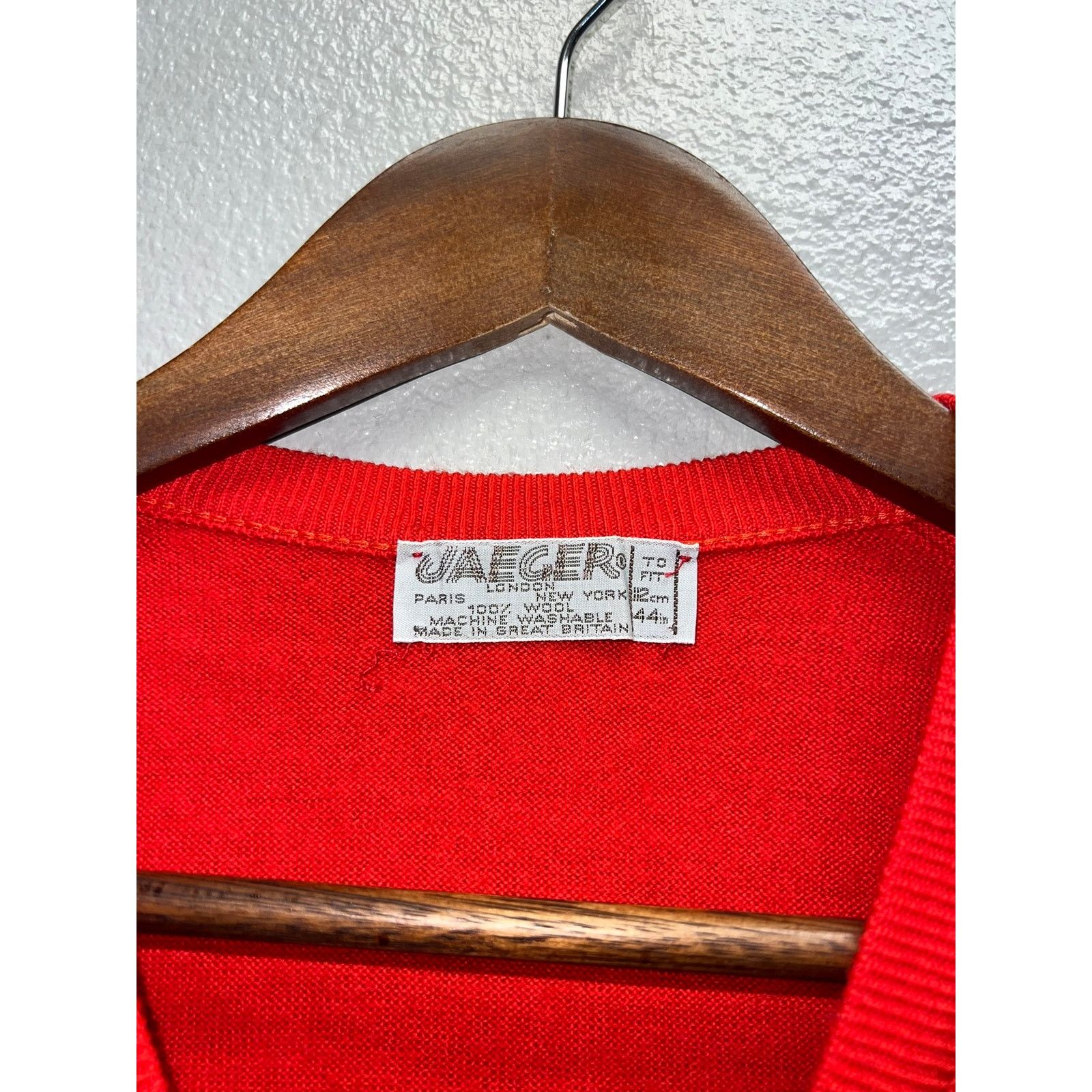 Vintage Vintage Jaeger Sweater Vest Sleeveless London 100% Wool 80s Size US L / EU 52-54 / 3 - 5 Thumbnail