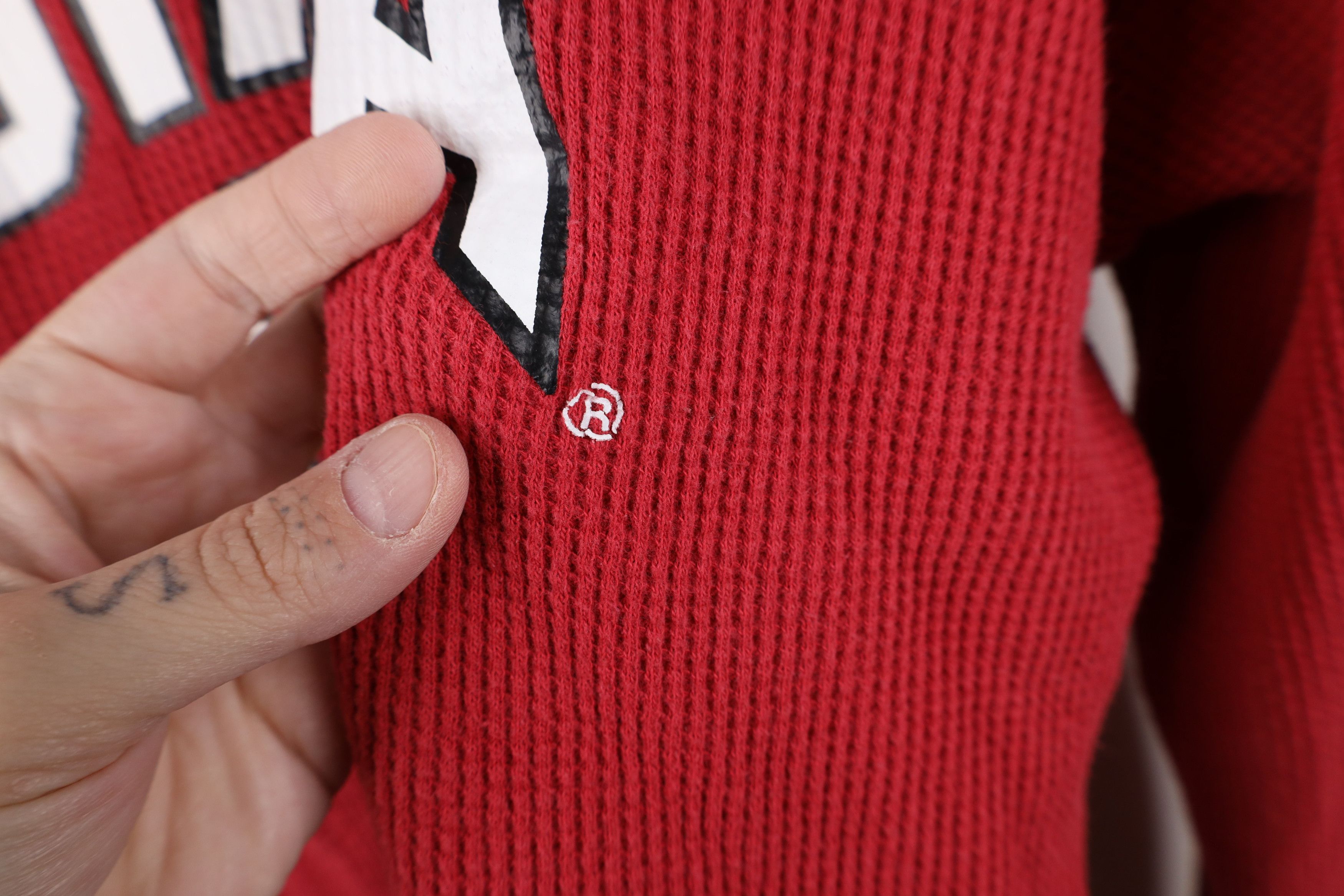 Vintage Vintage 90s Y2K Thermal Waffle Knit Long Sleeve T-Shirt Size US XL / EU 56 / 4 - 6 Thumbnail