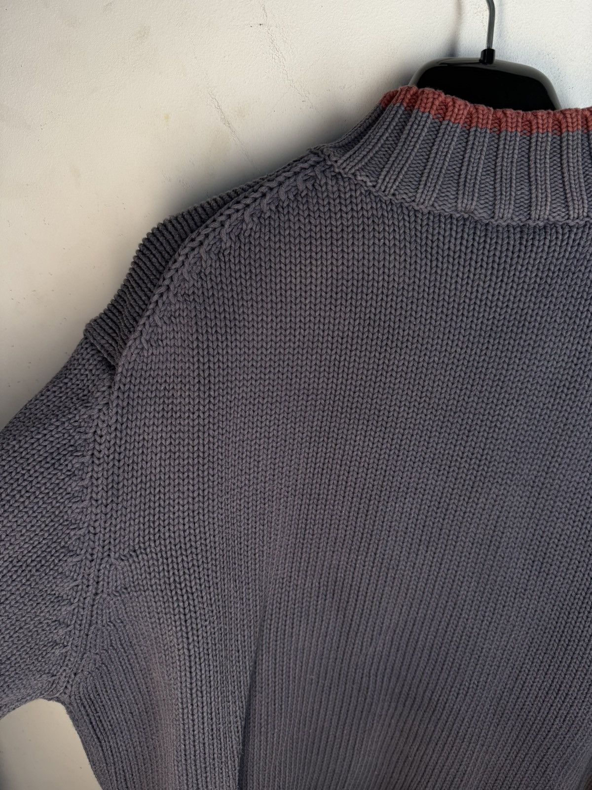 Yves Saint Laurent Heavy Turquoise YSL Sweater Zip Knit Thick Sweatshirt Size US L / EU 52-54 / 3 - 16 Thumbnail