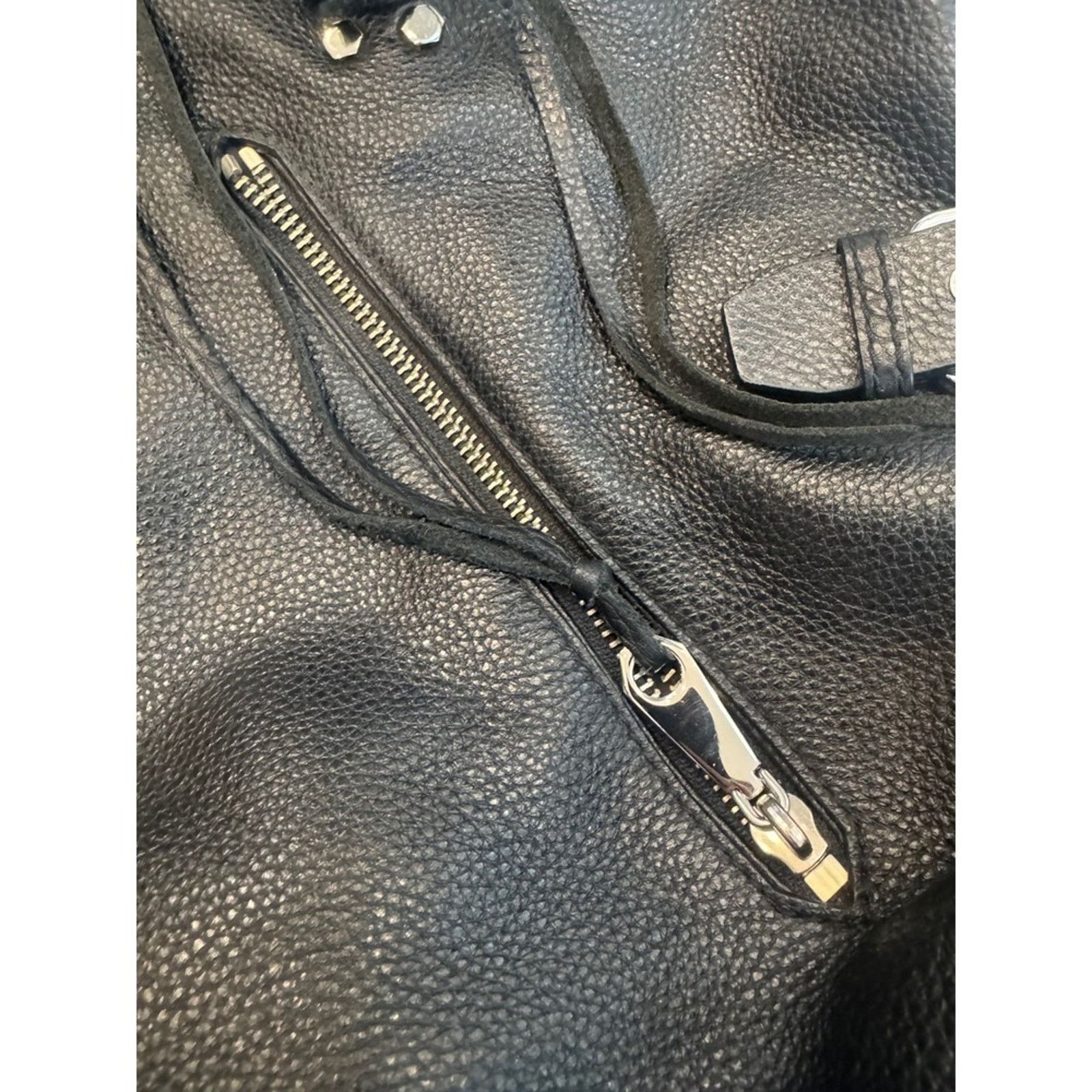 Rebecca Minkoff Rebecca Minkoff Black Leather Moto Satchel Crossbody Bag Size ONE SIZE - 3 Thumbnail