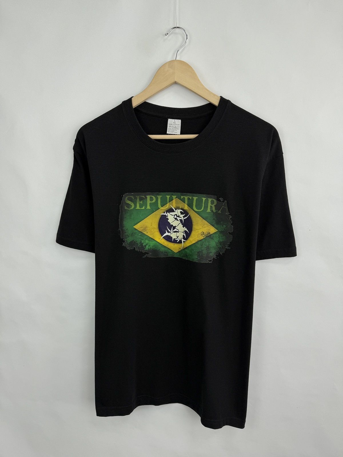 Band Tees 🇧🇷 Vintage Sepultura Rock Band T-Shirt Brazil Rare Retro Size US XL / EU 56 / 4 - 3 Thumbnail