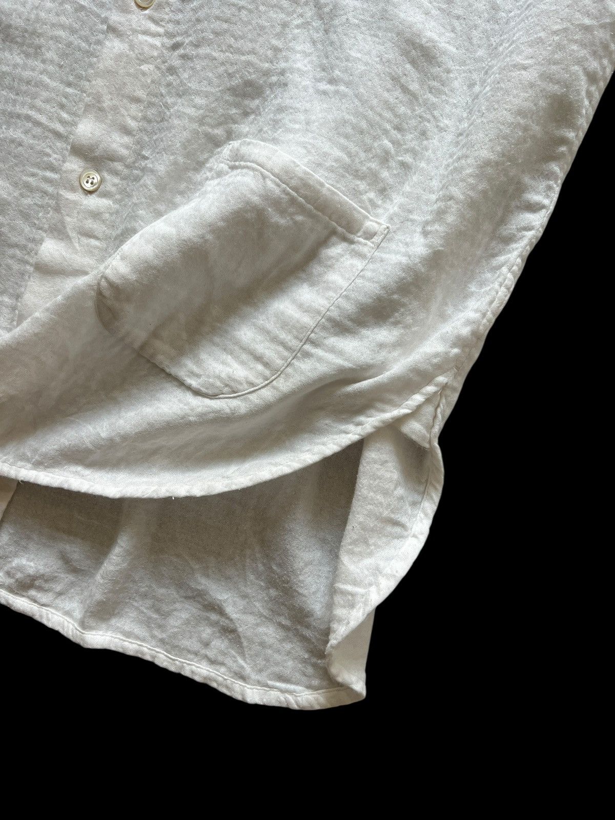 Issey Miyake 90s Issey Miyake Plantation Oversized Mandarin Collar Shirt Size US L / EU 52-54 / 3 - 8 Thumbnail