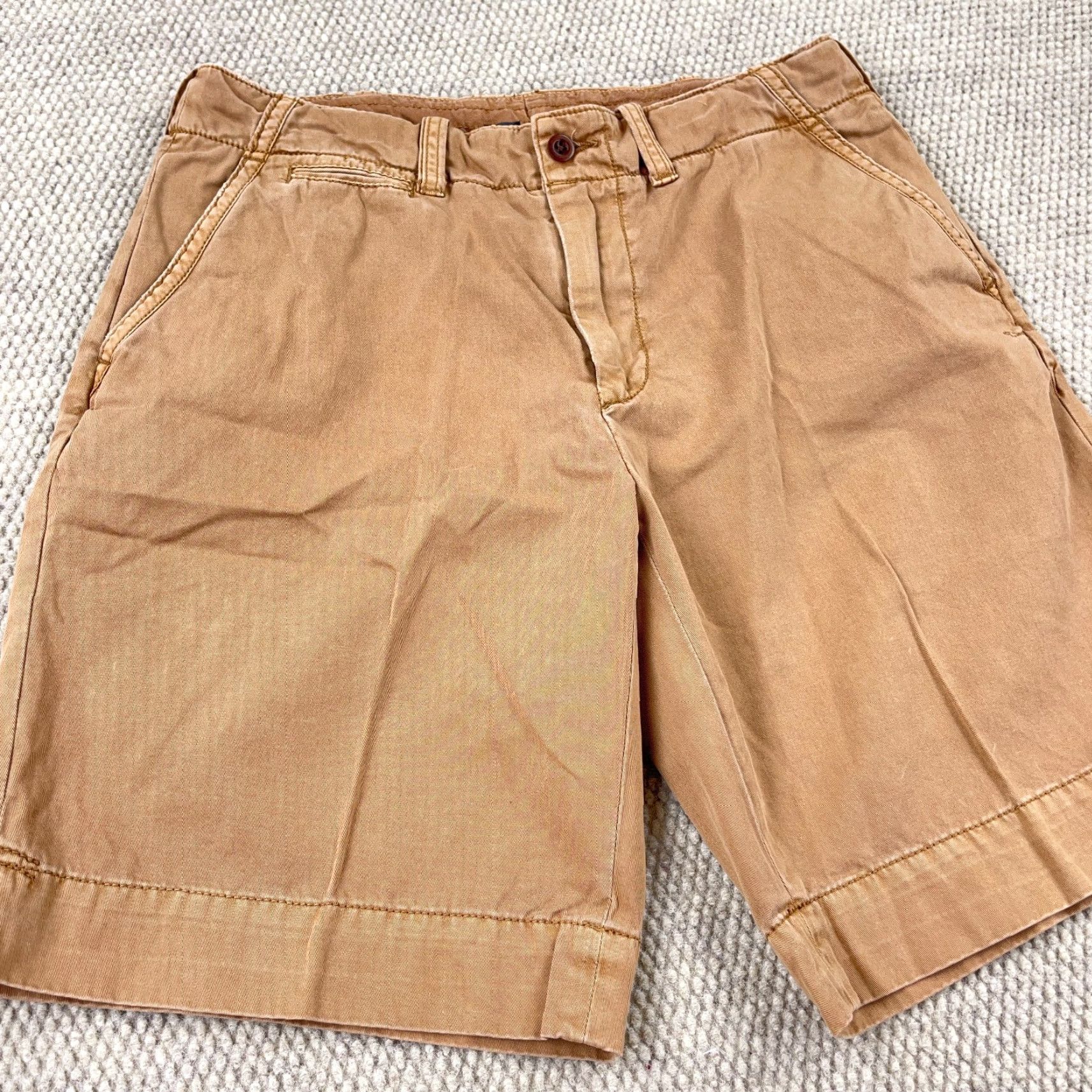 Polo Ralph Lauren VINTAGE Polo Ralph Lauren Chino Shorts Mens 34 Brown Twill Flat Front Pockets 10" Inseam Fade Wash Casual Regular Modern Size US S / EU 44-46 / 1 - 6 Thumbnail