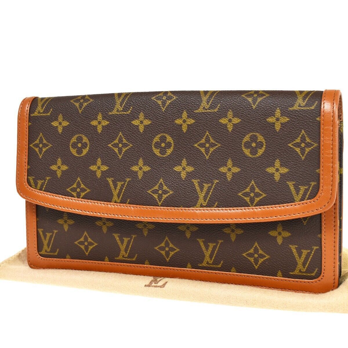Louis Vuitton Pochette Brown Canvas Clutch Bag (Pre-Owned) Size ONE SIZE - 1 Thumbnail