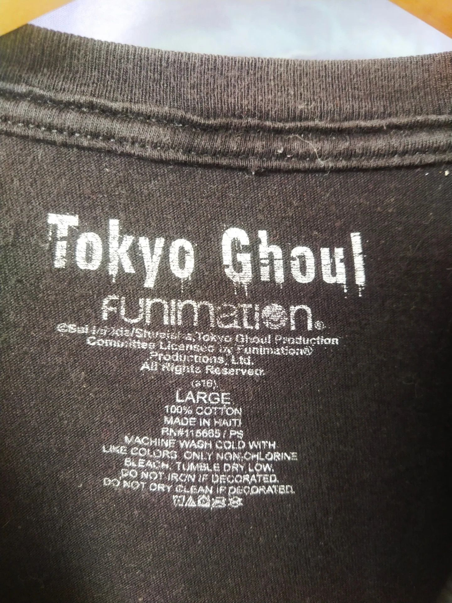Anime Tokyo Ghoul Kaneki Face Big Print Anime Tee Size US L / EU 52-54 / 3 - 5 Thumbnail