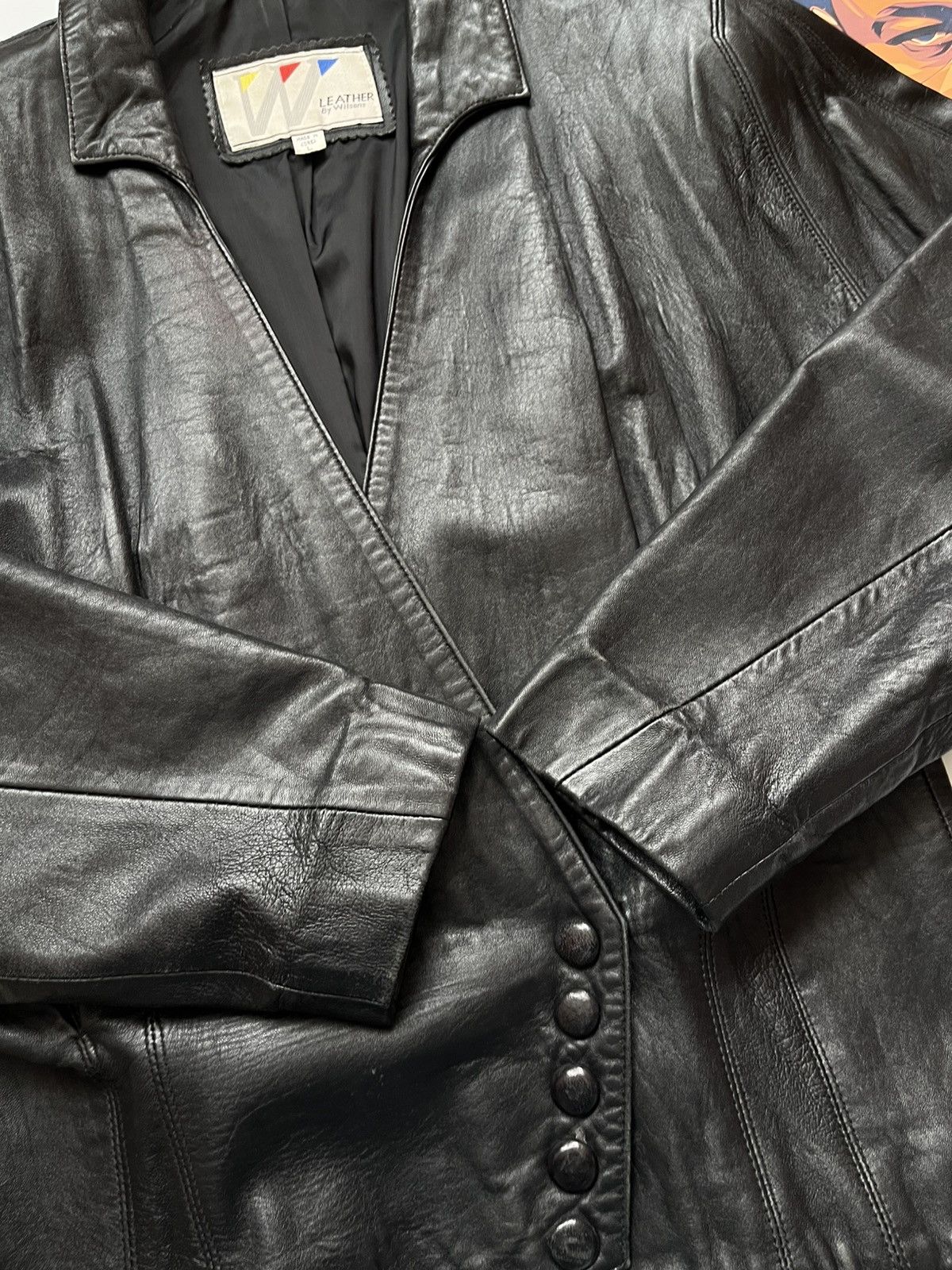 Wilsons Leather Vintage 90s Wilsons Leather y2K Jacket Size L / US 10 / IT 46 - 3 Thumbnail