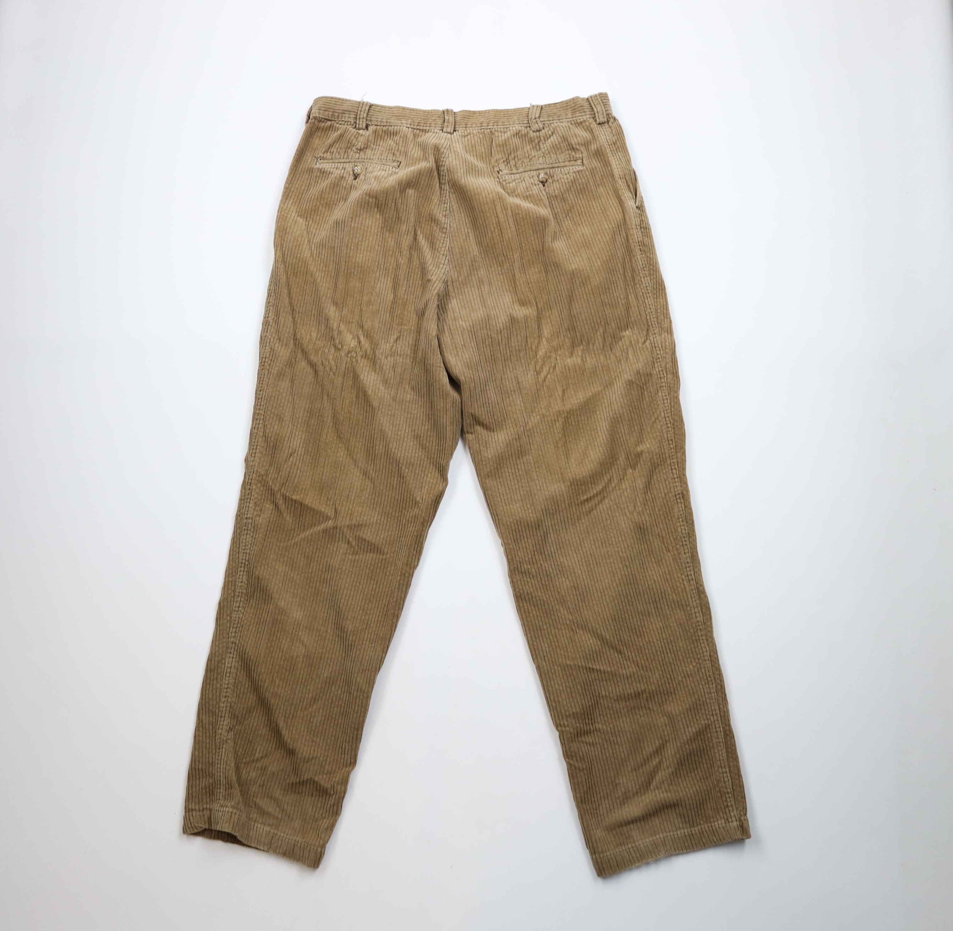 Vintage Vintage 90s Streetwear Wide Leg Corduroy Chino Pants Brown Size US 38 / EU 54 - 10 Thumbnail