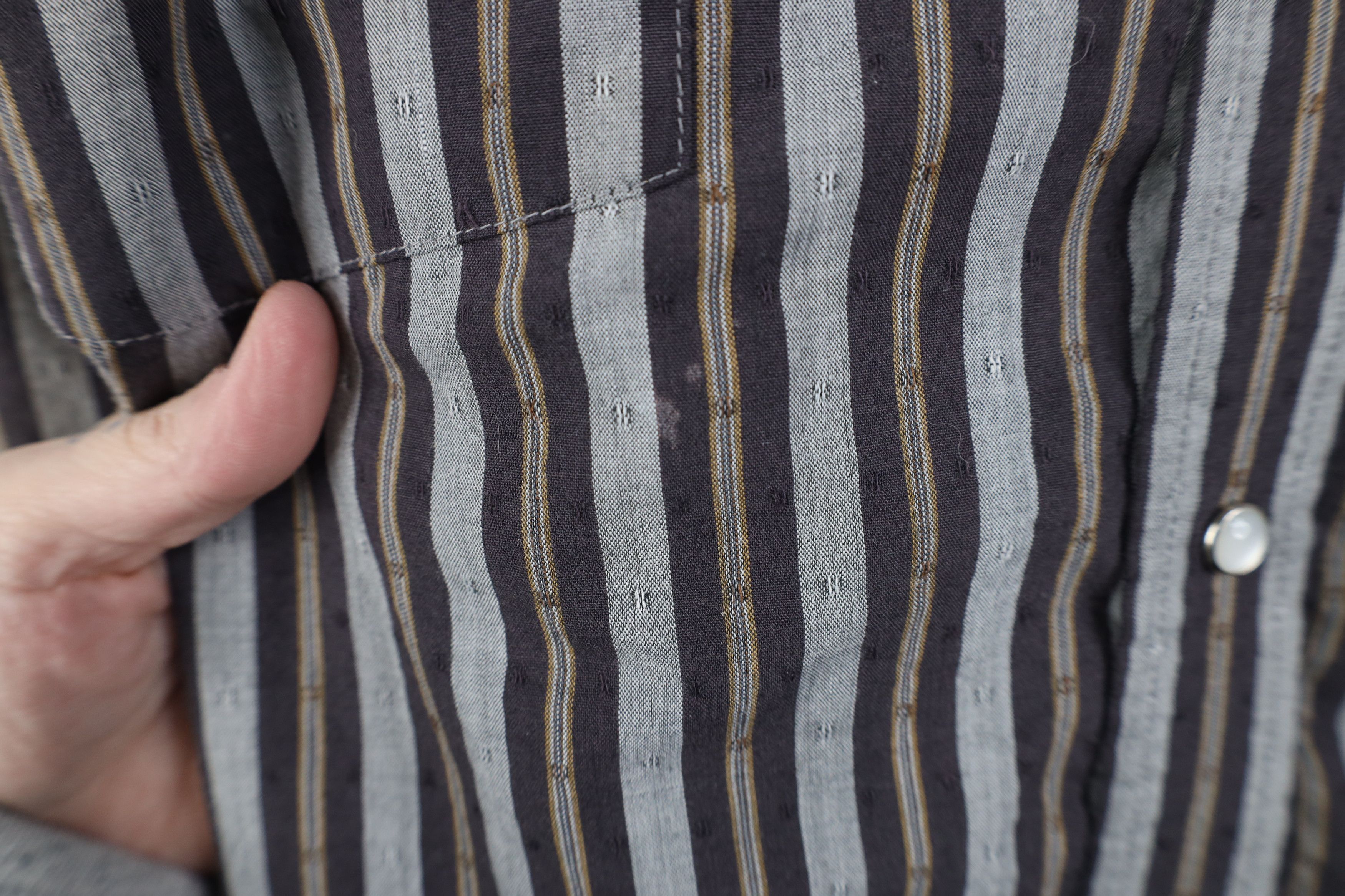 Vintage Vintage 90s Streetwear Cowboy Striped Snap Button Shirt Size US XXL / EU 58 / 5 - 7 Thumbnail