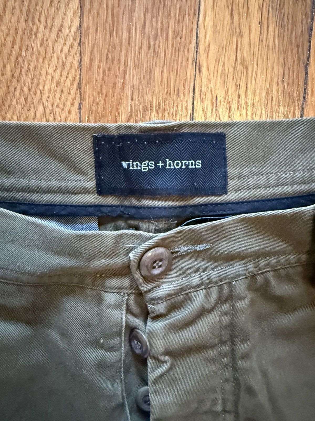 Wings + Horns Olive Wings + Horns Tokyo Pants Size US 32 / EU 48 - 2 Thumbnail