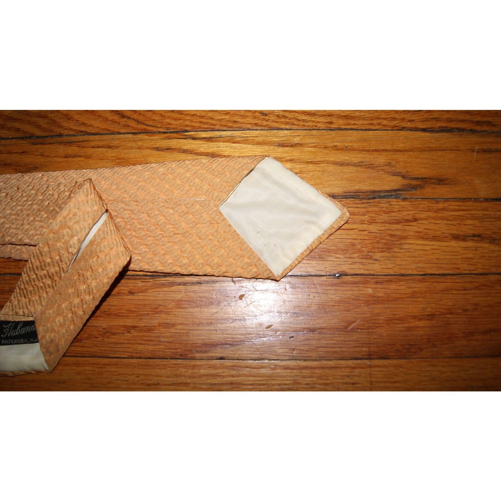 Haband VTG 50s 60s Orange Brown Geometric Tie Haband Paterson, NJ Size ONE SIZE - 6 Thumbnail