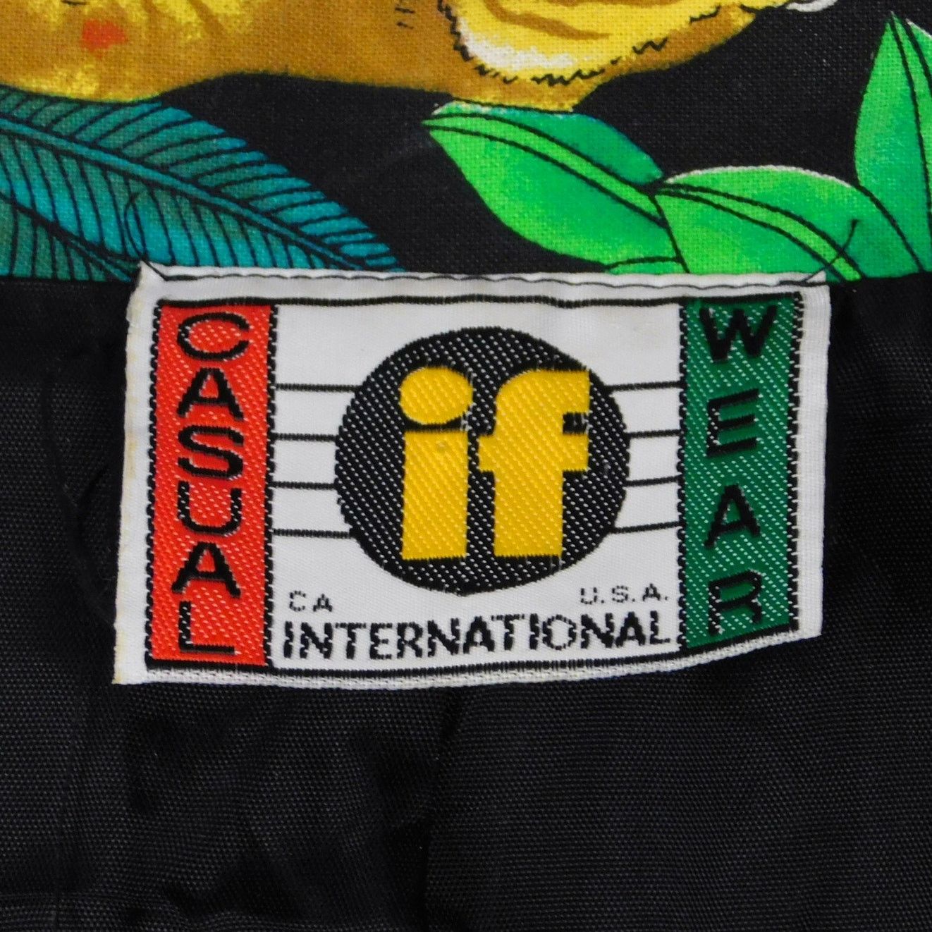 IF & Co. 90s AOP Jungle Jacket XL Full Zip Collared Loud Retro Size US XL / EU 56 / 4 - 3 Thumbnail