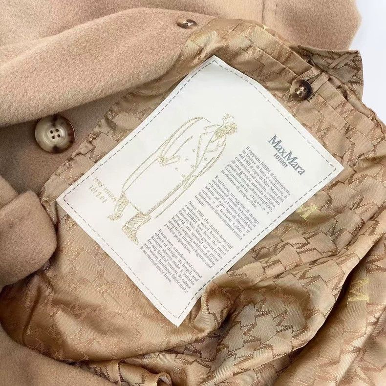 Max Mara Max Mara Wool 101801 Series Brown Wool Lapel Double Breast Size XS / US 0-2 / IT 36-38 - 4 Thumbnail