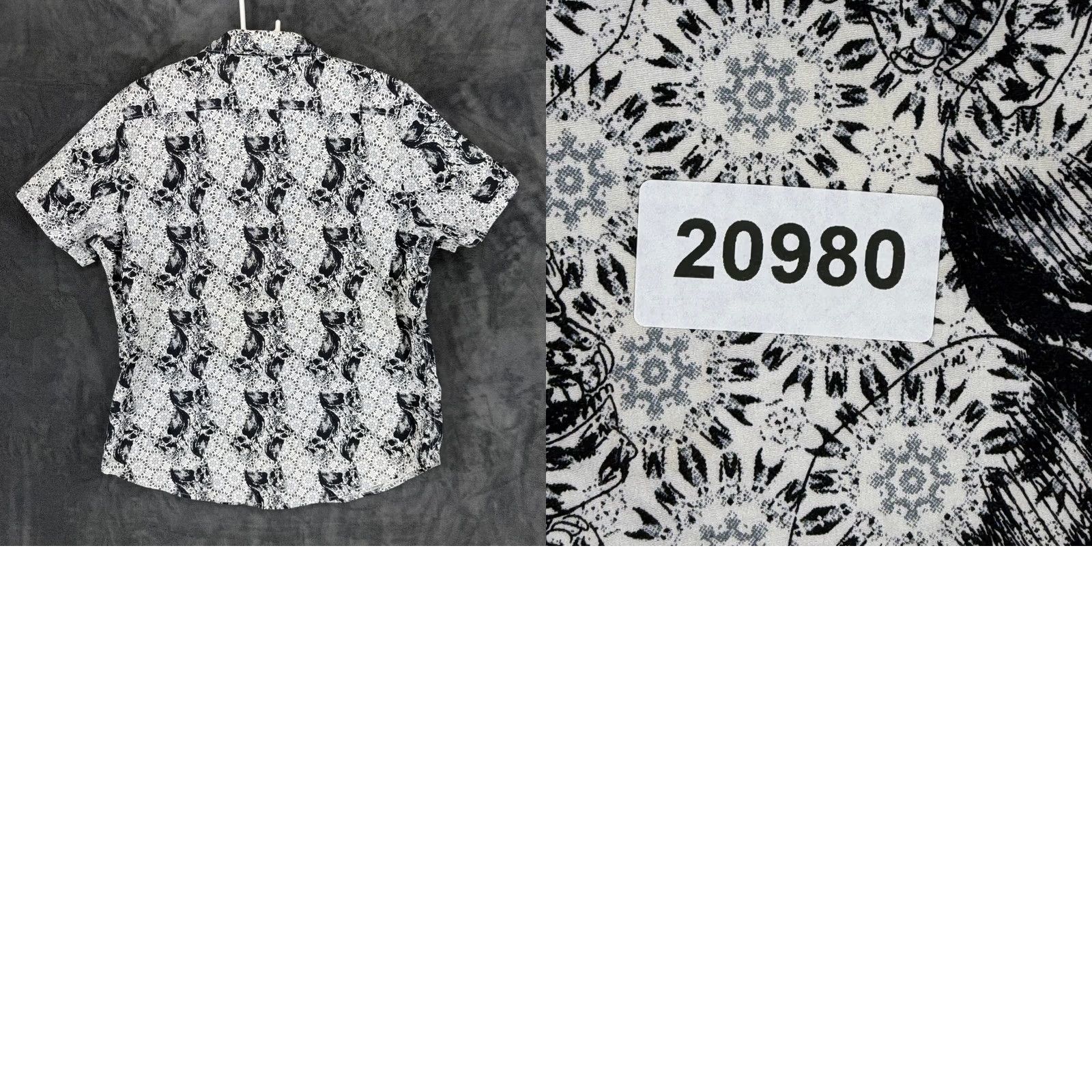 Robert Graham Robert Graham Mens 2XL Short Sleeve Button-Up Shirt Skull Floral Classic Fit Size US XXL / EU 58 / 5 - 8 Thumbnail