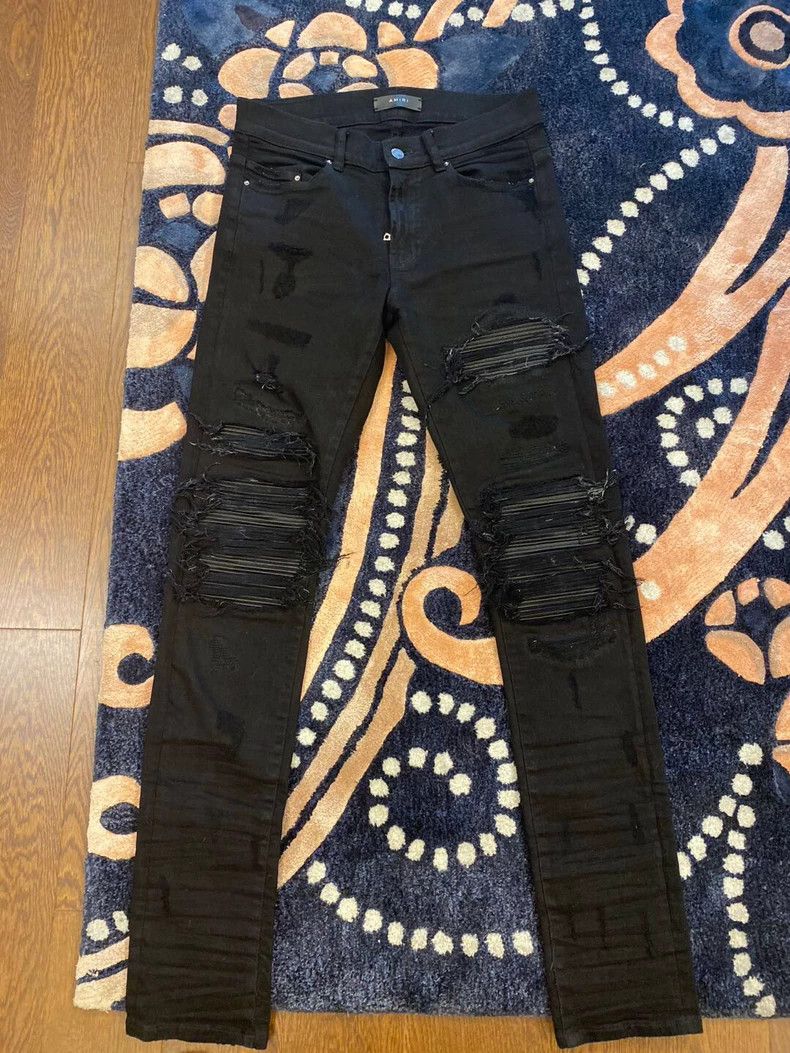 Amiri Amiri MX1 Patchwork Distressed Denim Jeans - dmc Size US 29 - 1 Thumbnail