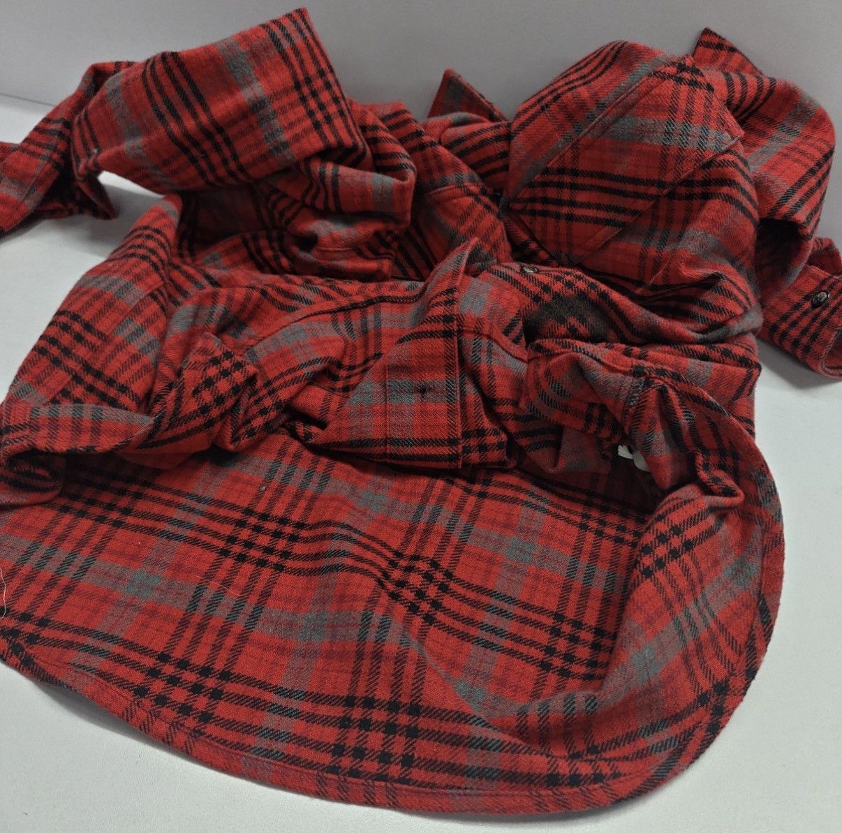 Off-White Off-White red and black plaid cotton flannel shirt Size US M / EU 48-50 / 2 - 11 Thumbnail