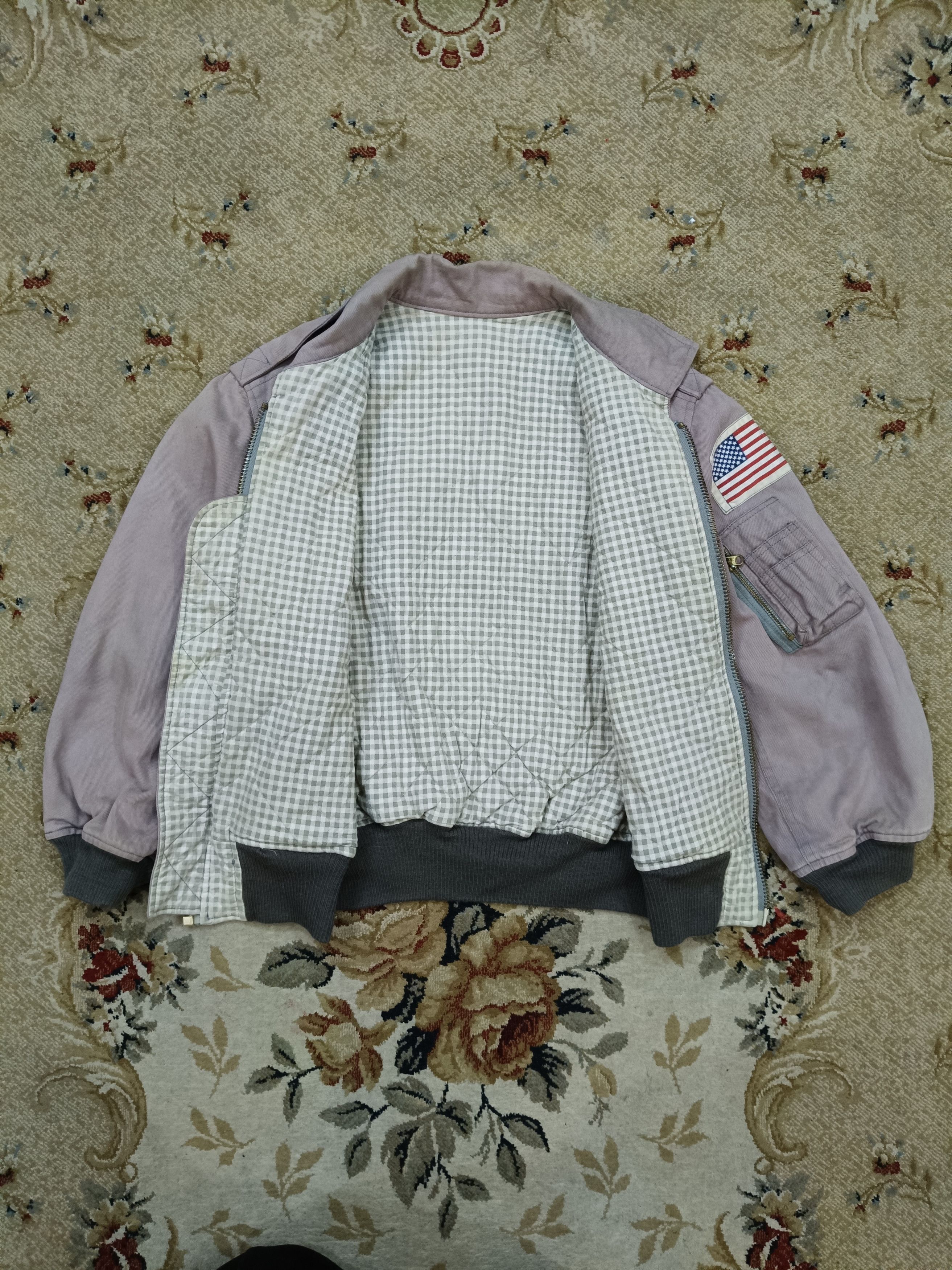 Karl Helmut × Pink House × Vintage Vintage Pink House Denim Bomber With USA Flag Size US M / EU 48-50 / 2 - 4 Thumbnail