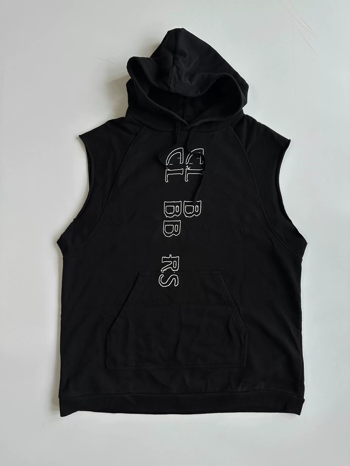 Raf Simons RAF SIMONS Sleeveless Hoodie in Black Size US S / EU 44-46 / 1 - 1 Thumbnail