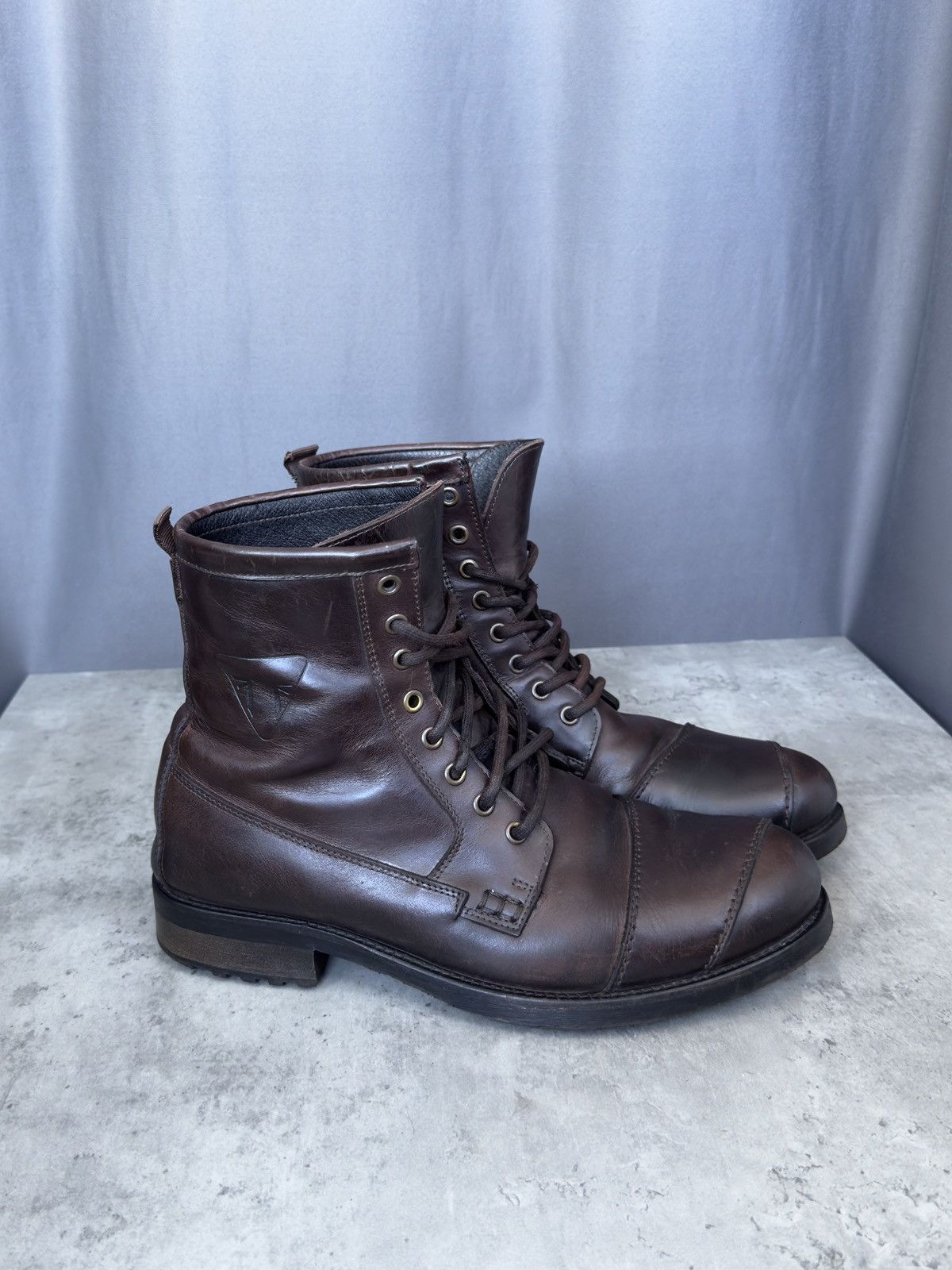 If Six Was Nine AS 98 Vibe Artisan Brown Ankle Leather Boots Biker Moto Shoe Size US 10.5 / EU 43-44 - 2 Thumbnail