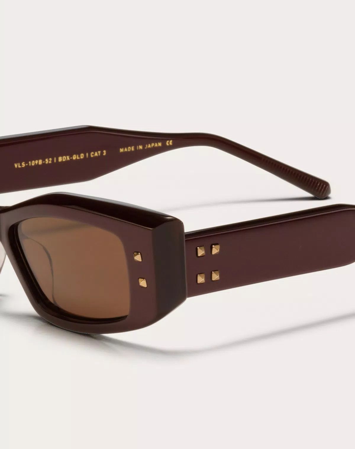 Valentino oc11z0725 Size: 52/ Rectangular Acetate in Brown/Gold Size ONE SIZE - 4 Thumbnail