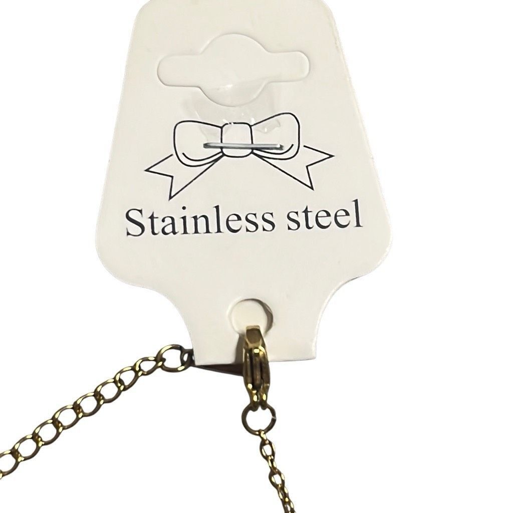 Other Alabaster Four Leaf Clover Gold Tone Stainless Steel Charm F Size ONE SIZE - 3 Thumbnail