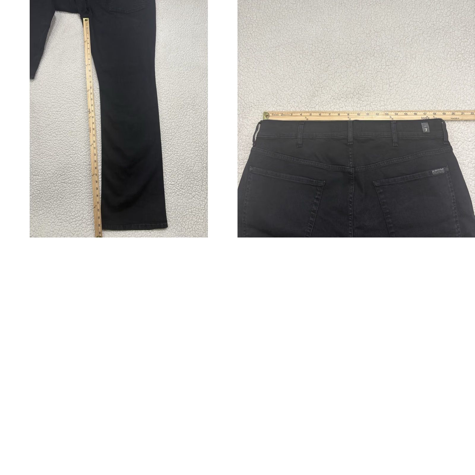 7 For All Mankind 7 for All Mankind Jeans Bootcut Men 38 Black Denim Stretch 5-Pocket Inseam 35 Regular Top Bootcut Logo Zipper Button Cotton Blend Casual N/A Size US 38 / EU 54 - 8 Thumbnail