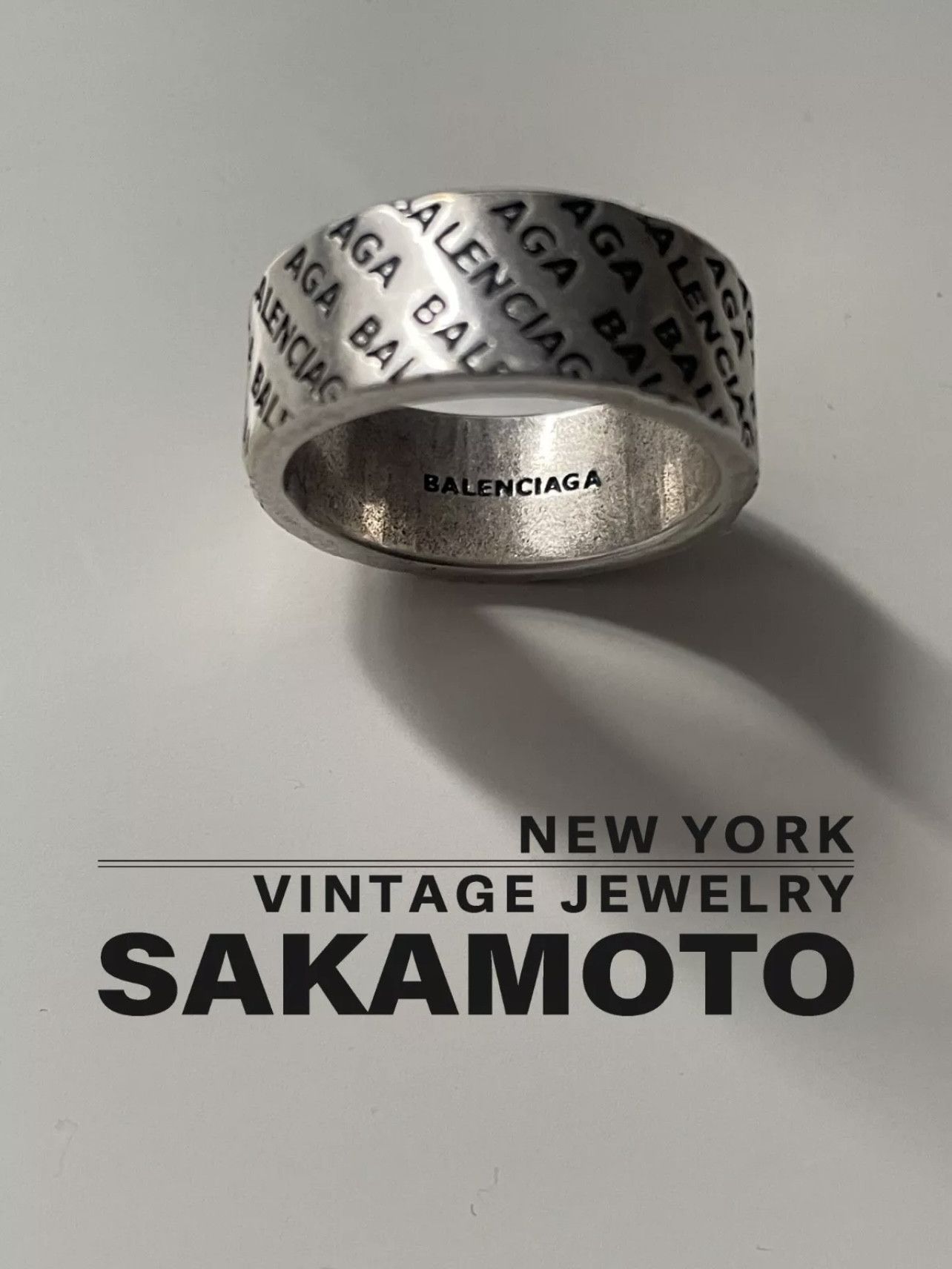 Balenciaga Balenciaga Vintage Silver Ring, size 8.5 | Grailed